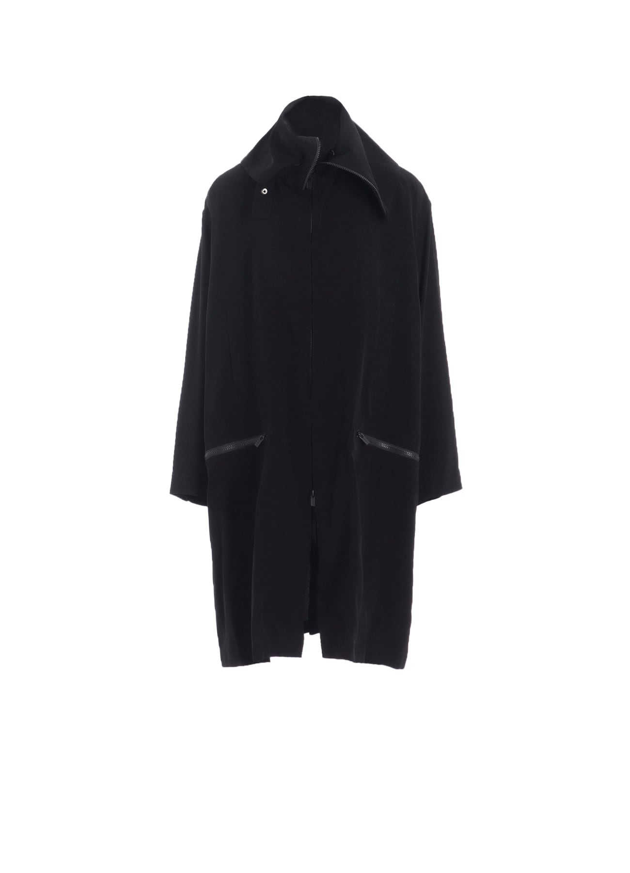 TA/PE CREPE DE CHINE B COLLAR COAT