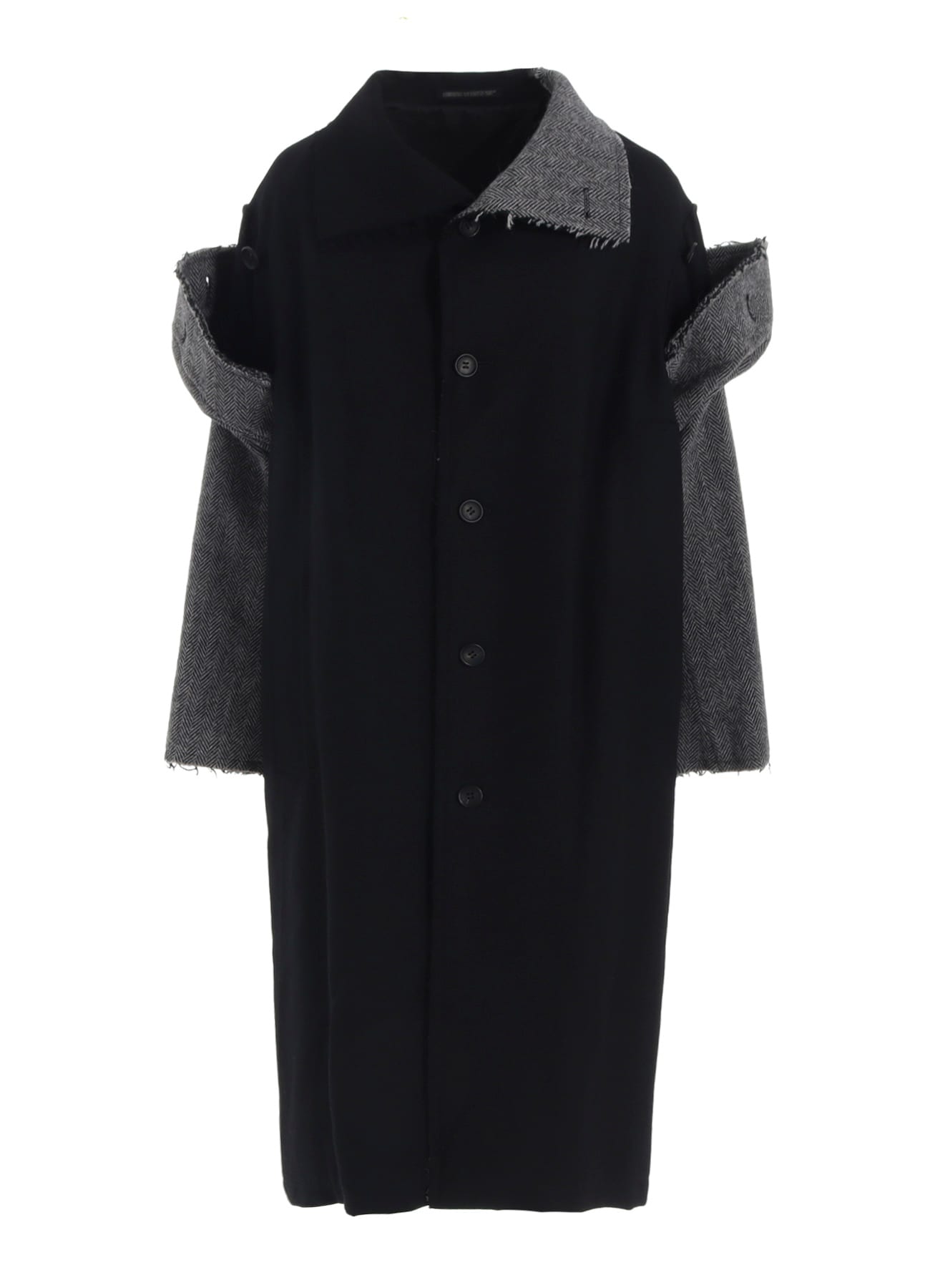 W/SAXONY  B/TWEED STAND COAT