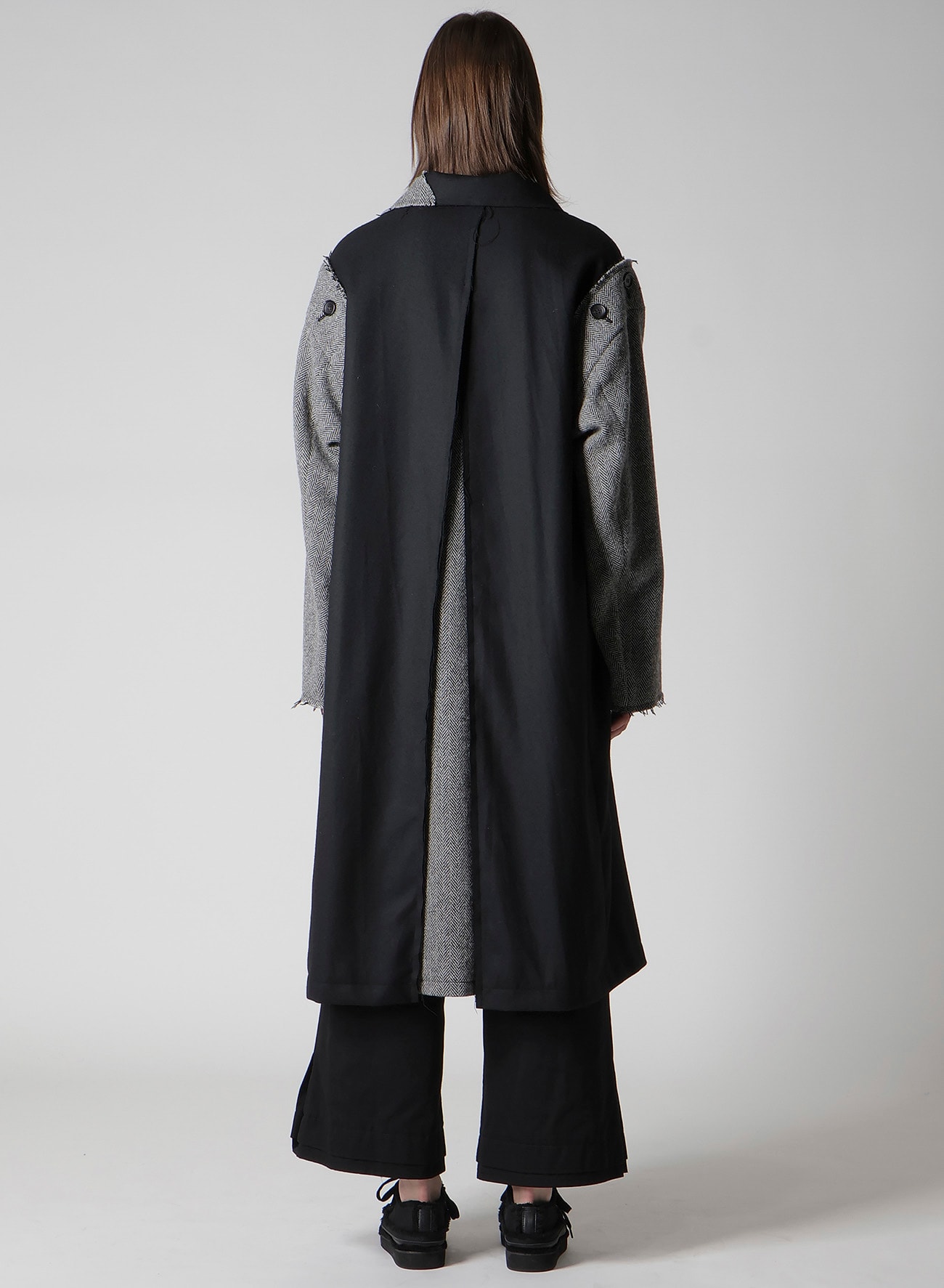 W/SAXONY  B/TWEED STAND COAT