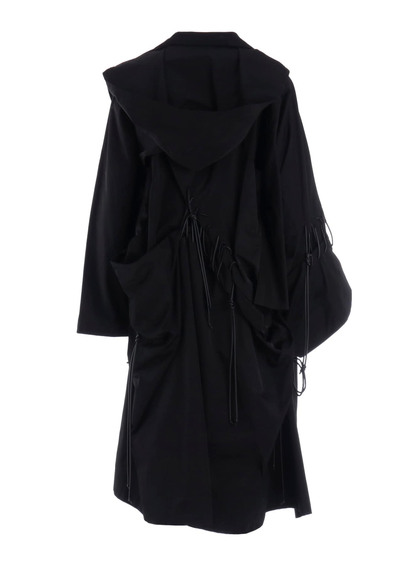 Ny/C TWILL LACE UP DOUBLE LAYERED COAT