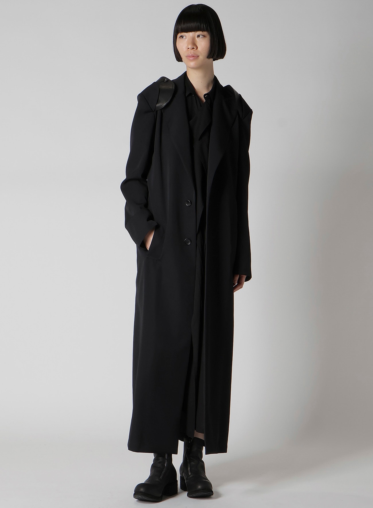 GABARDINE 2 LAYERED SHOULDER D COAT