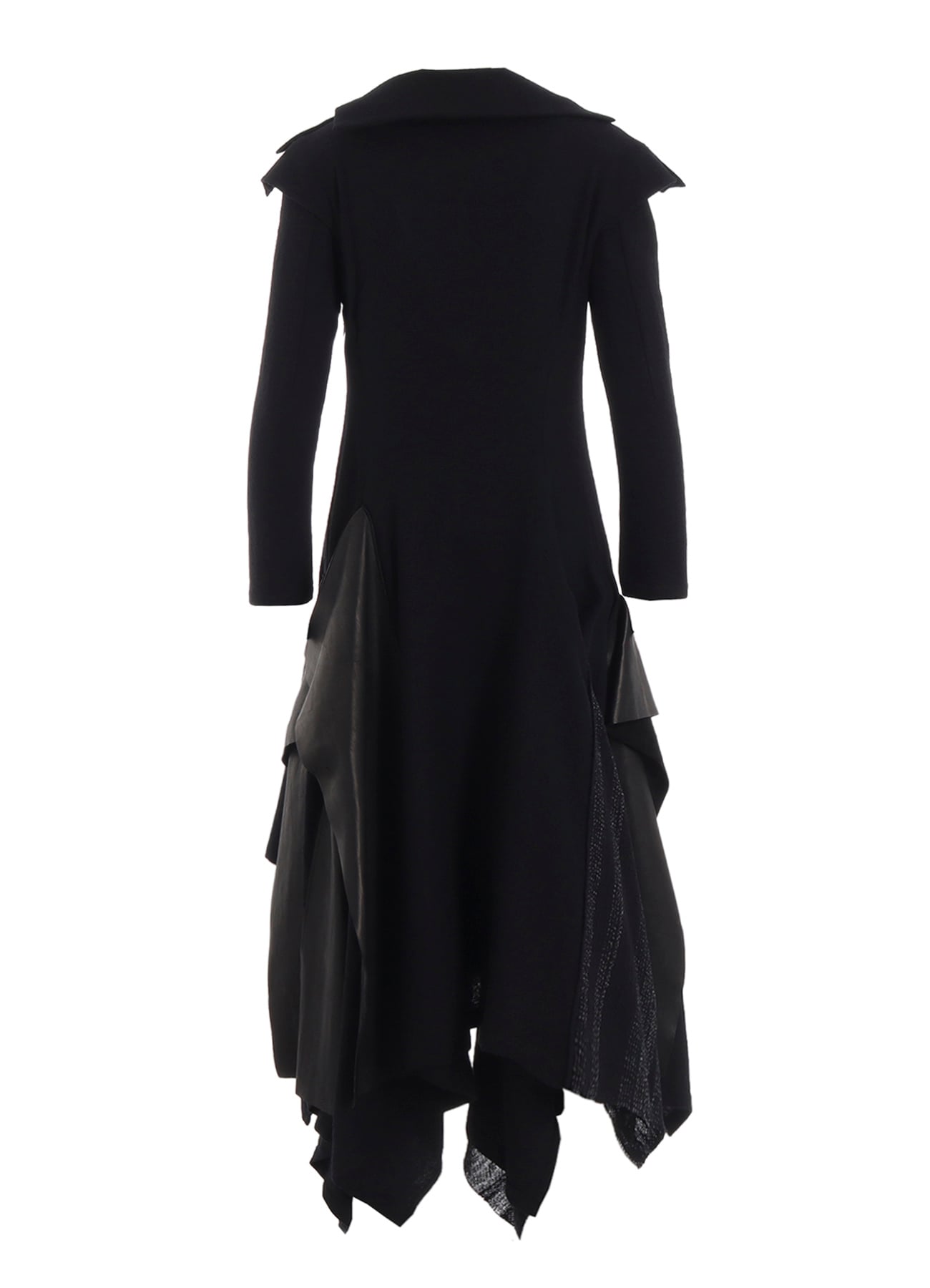 WOOL VIYELLA DRAPED FLARE DRESS