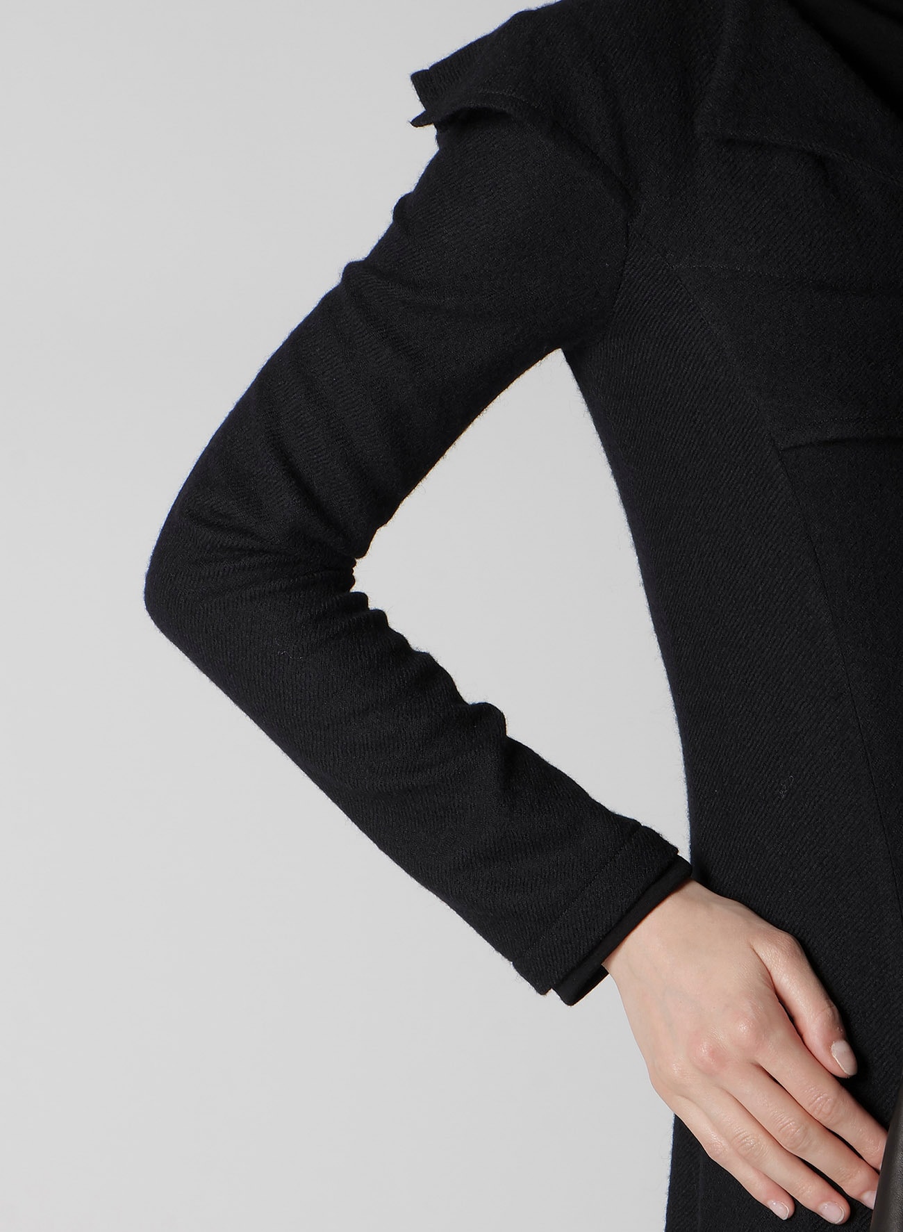 WOOL VIYELLA DRAPED FLARE DRESS