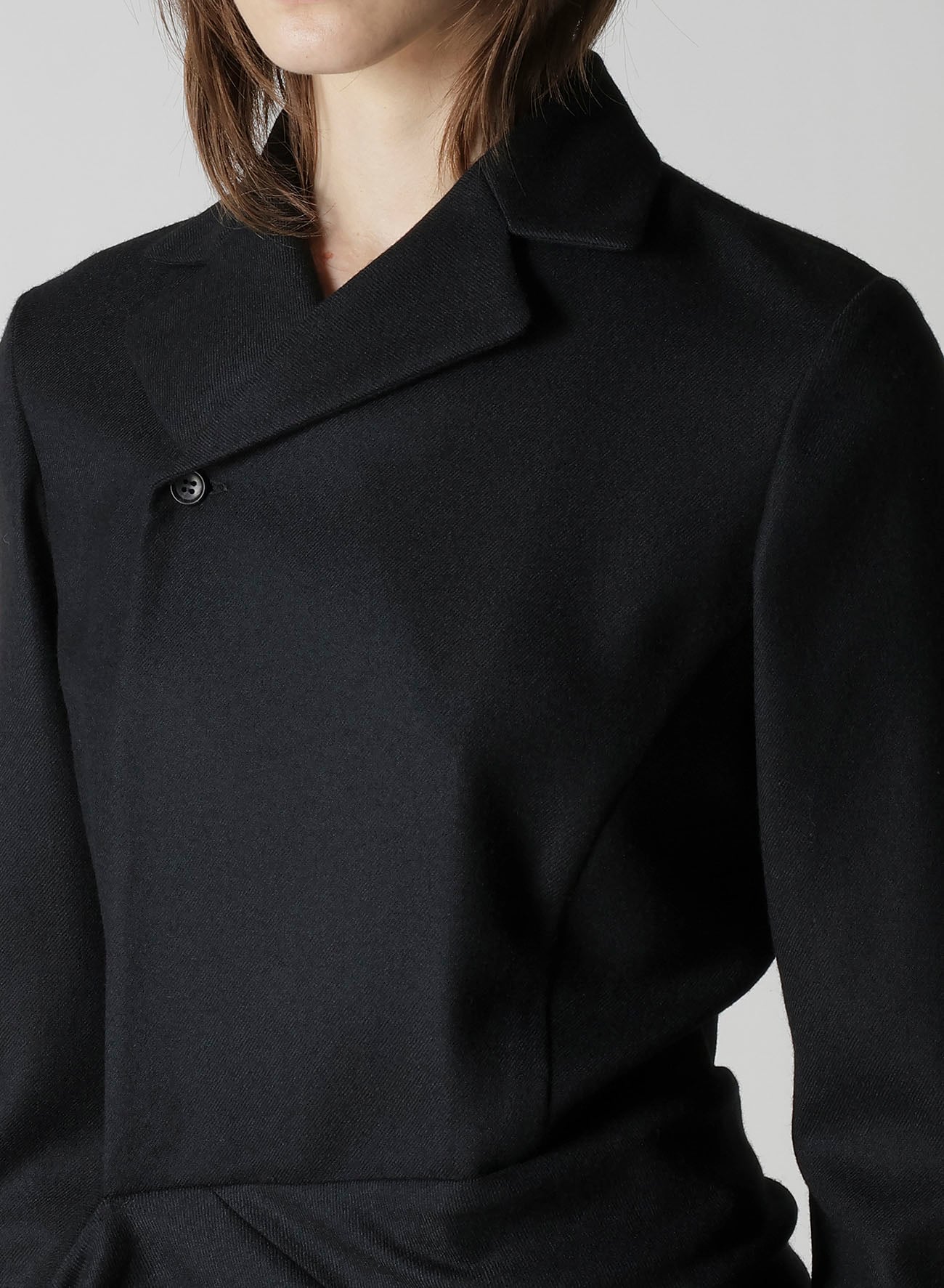 W/SAXONY  KNOT DETAIL WRAP DRESS