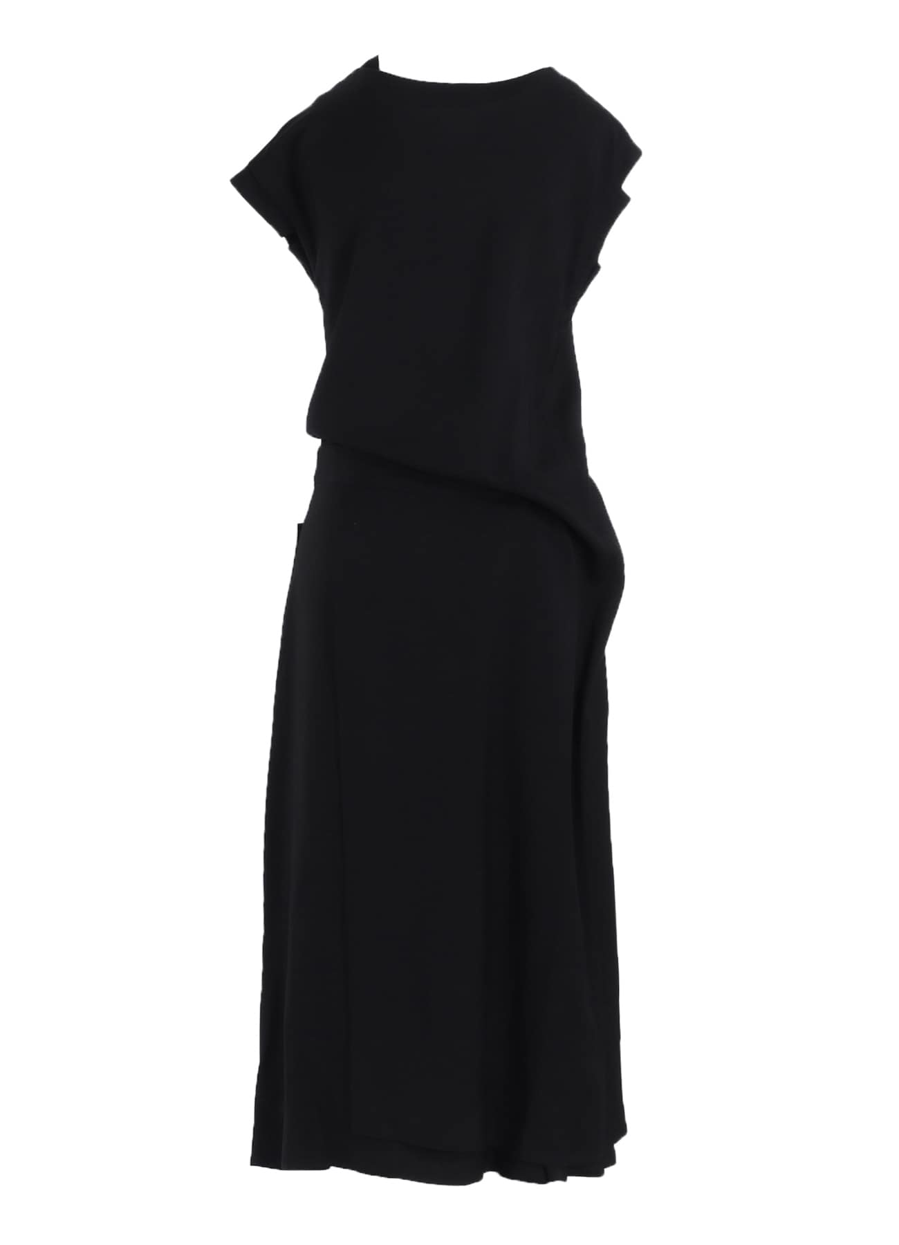 VISCOSE TWILL R DRAPED LONG DRESS