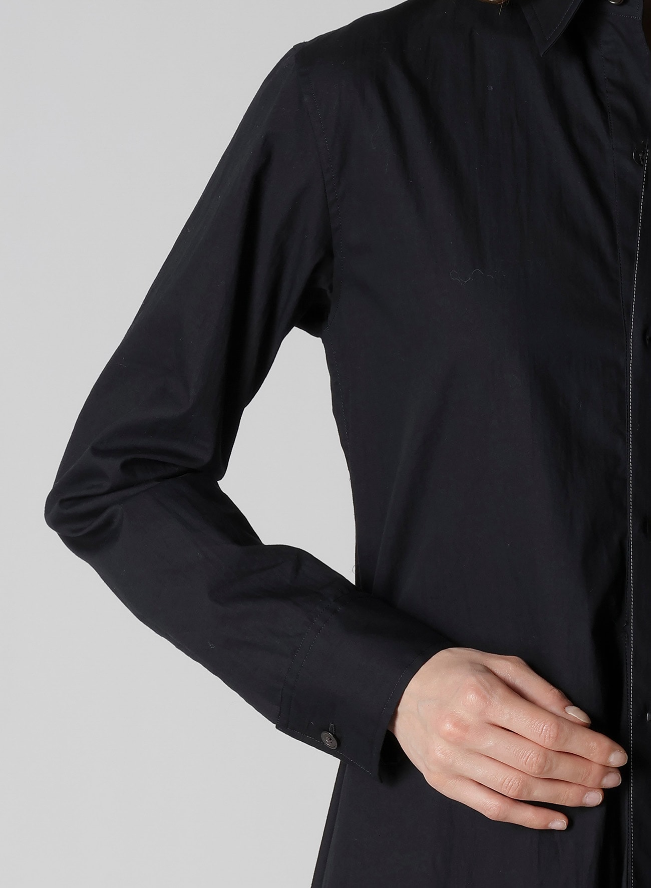 COTTON BROAD DRAPED SHIRT DRESS