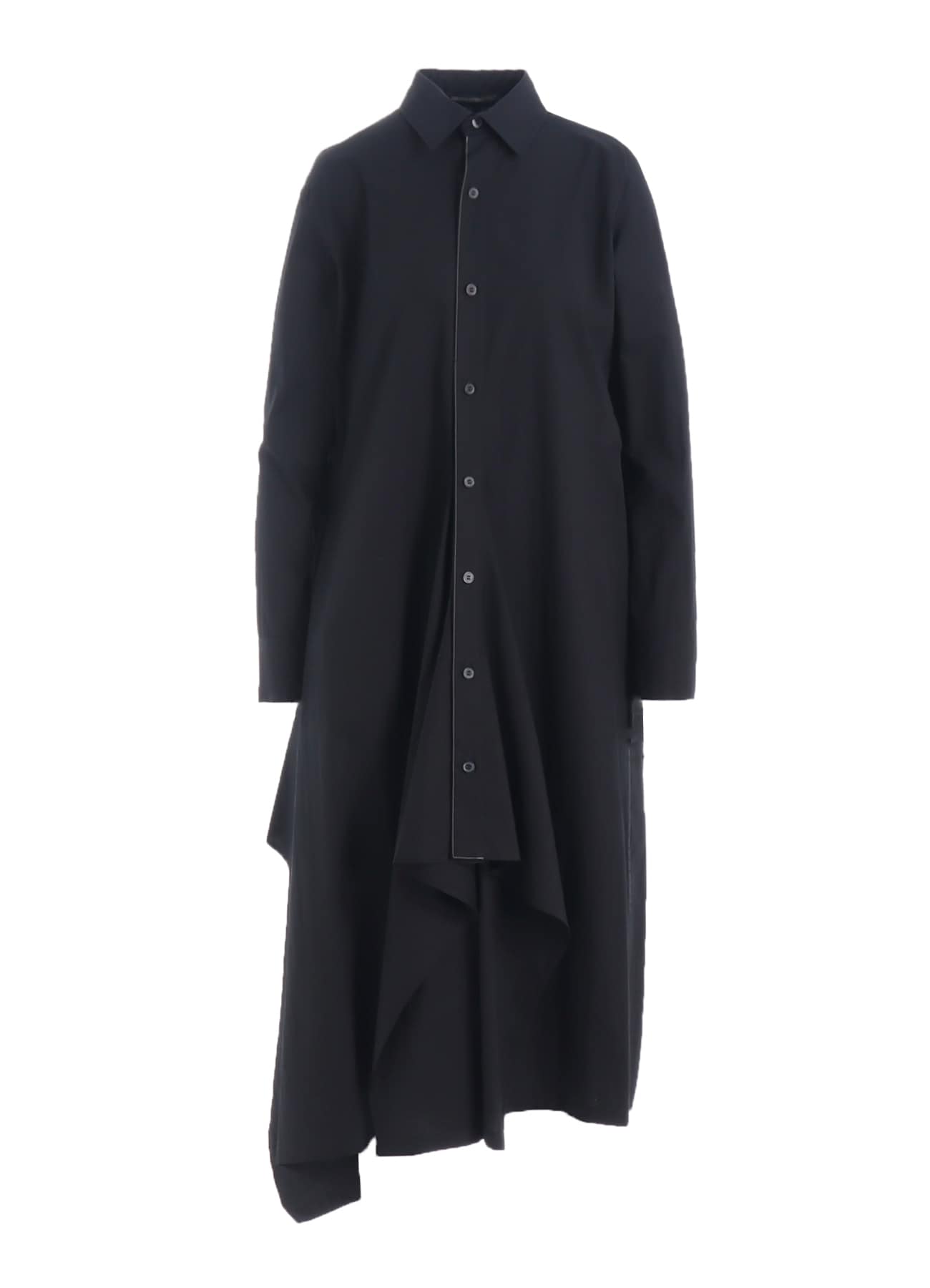 COTTON BROAD DRAPED SHIRT DRESS