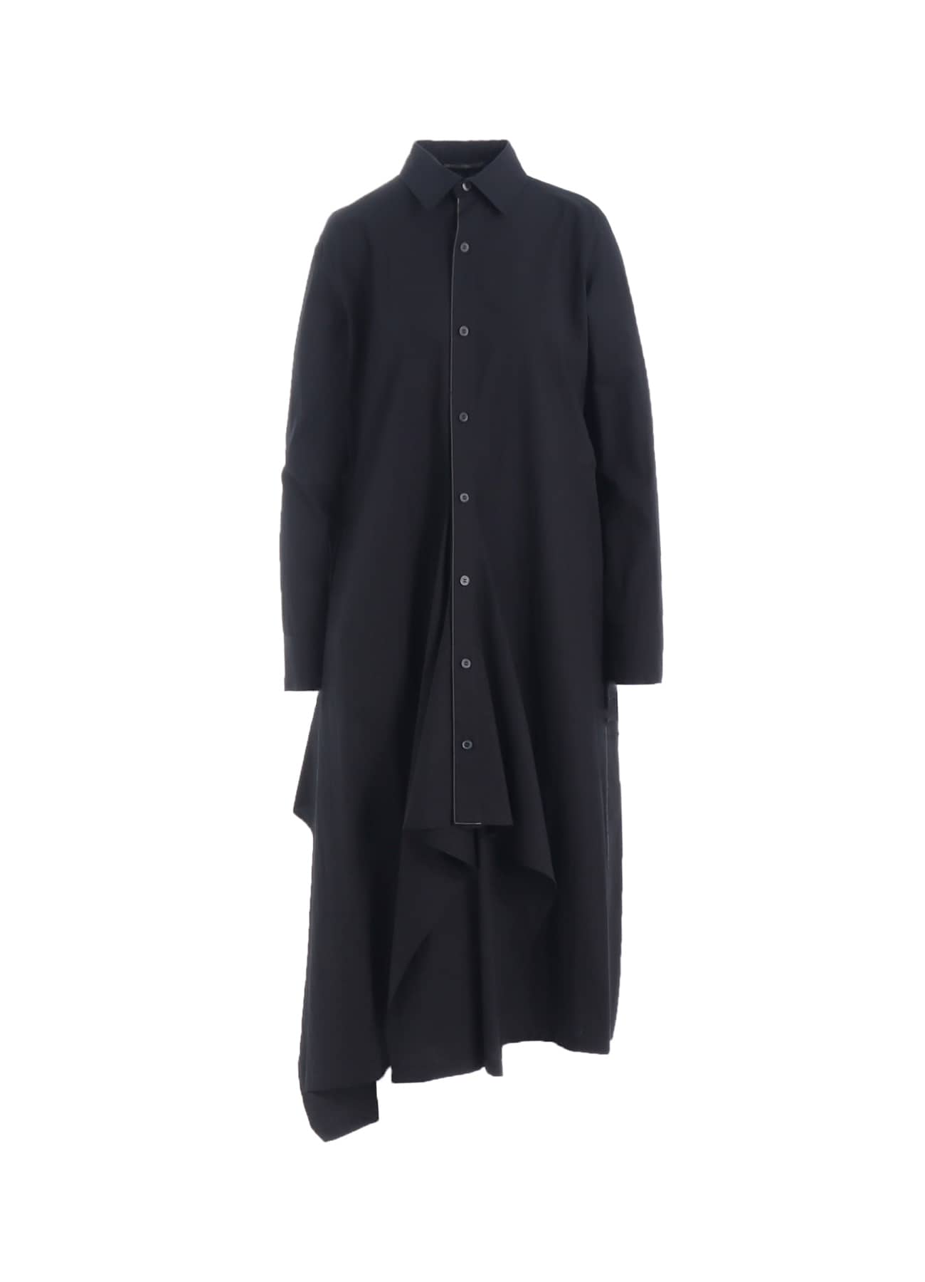 COTTON BROAD DRAPED SHIRT DRESS