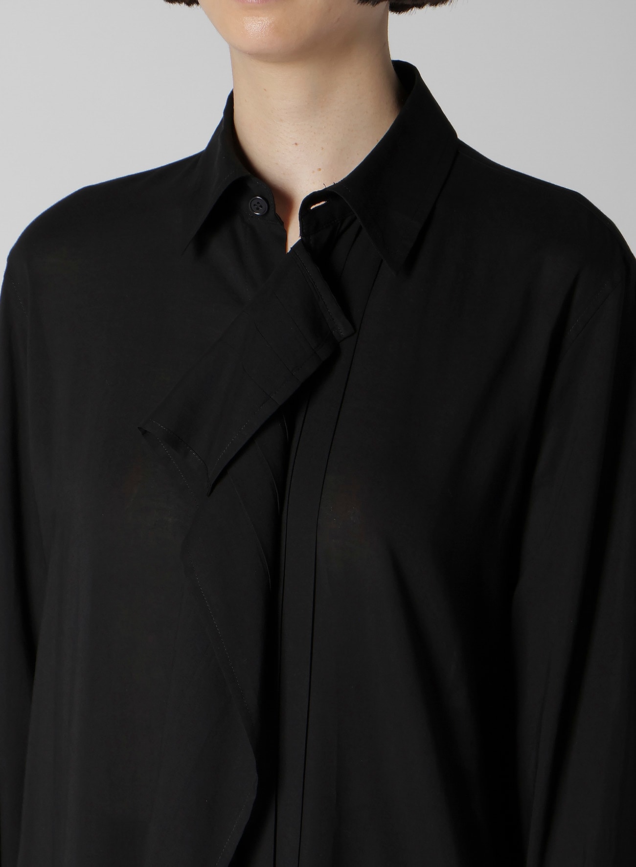 CELLULOSE LAWN PINTUCK SHIRT DRESS