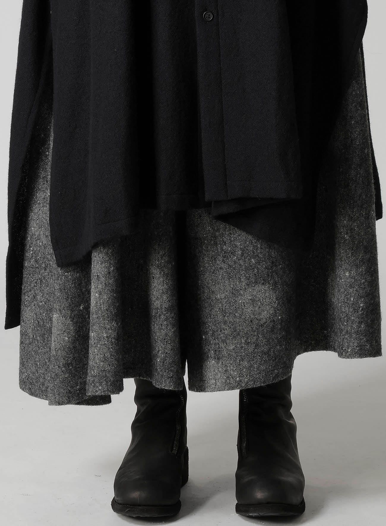 WOOL VIYELLA PUFFED SLEEVES SHIRT DRESS