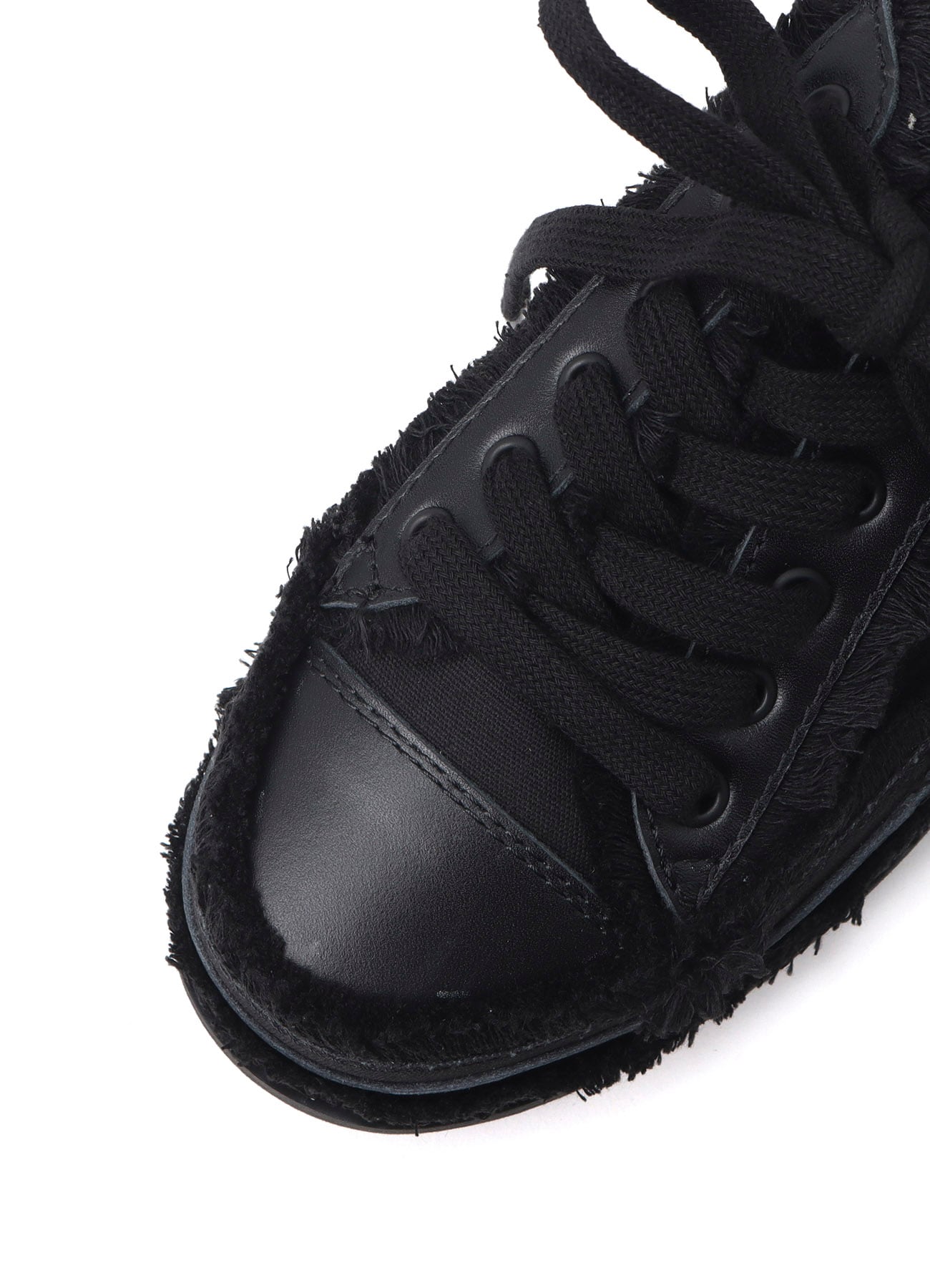 COTTON CANVAS A LOW-CUT FRINGE SNEAKERS