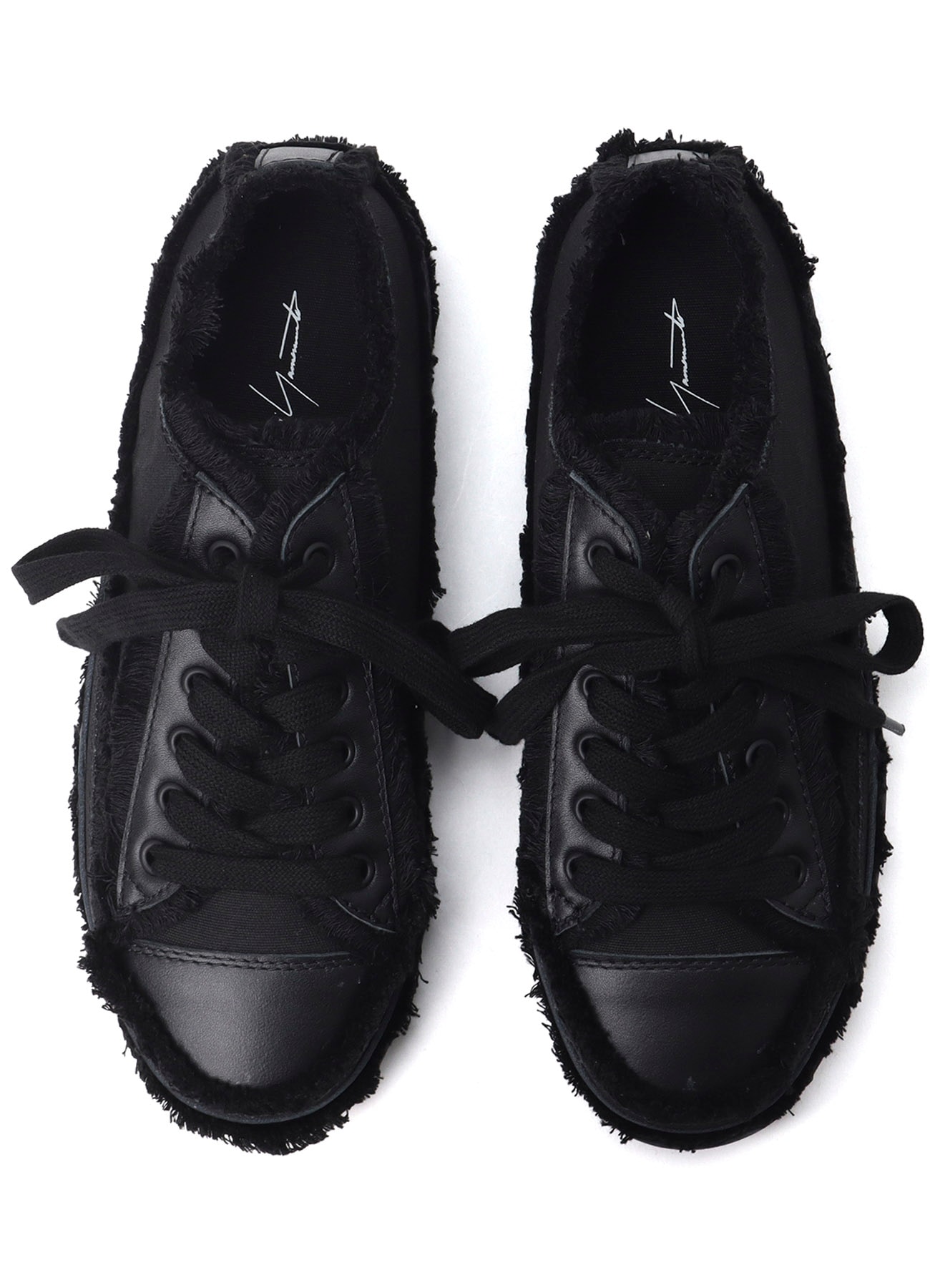 COTTON CANVAS A LOW-CUT FRINGE SNEAKERS