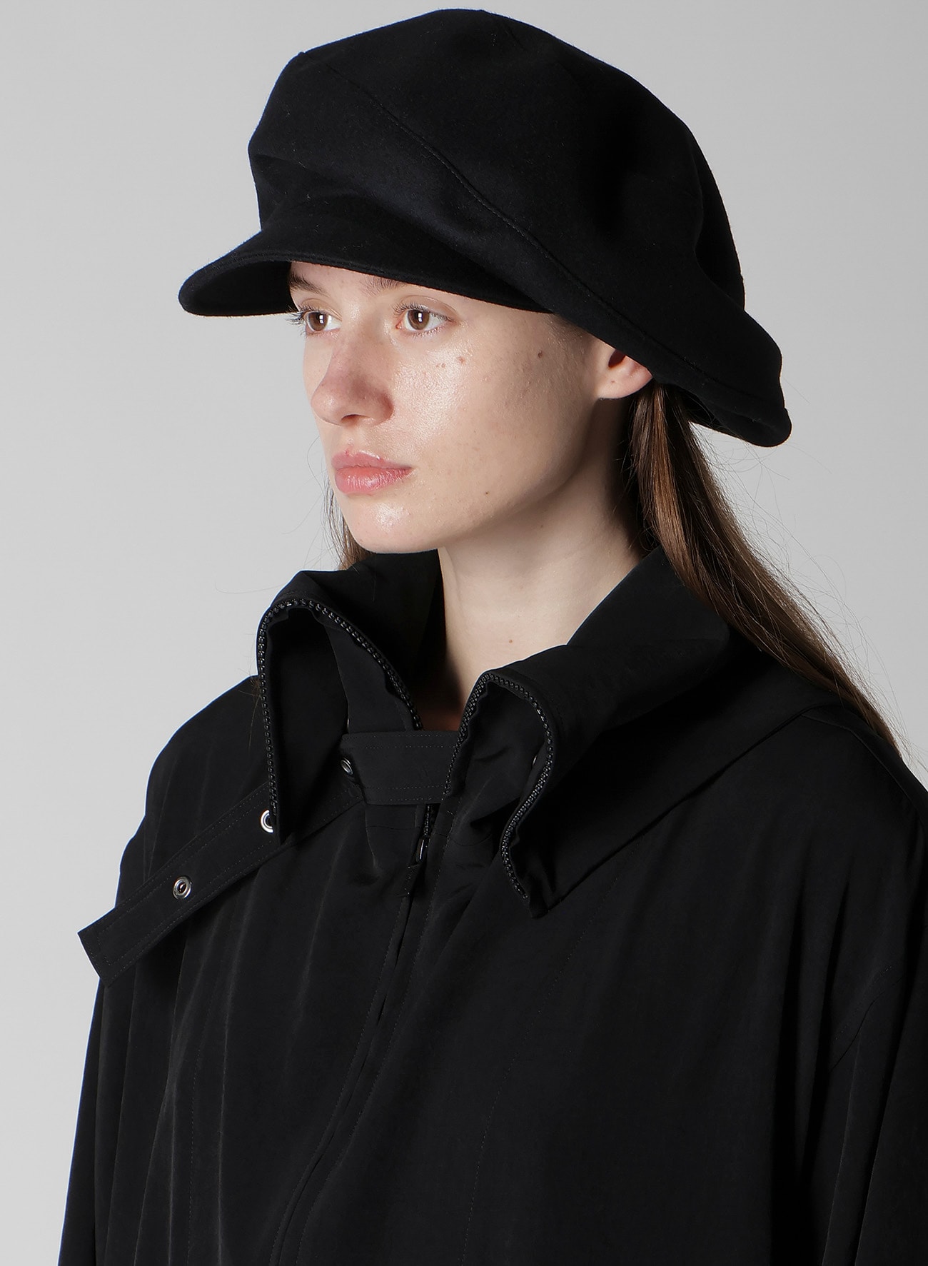 WOOL FLANNEL TOP CROWN CASQUETTE