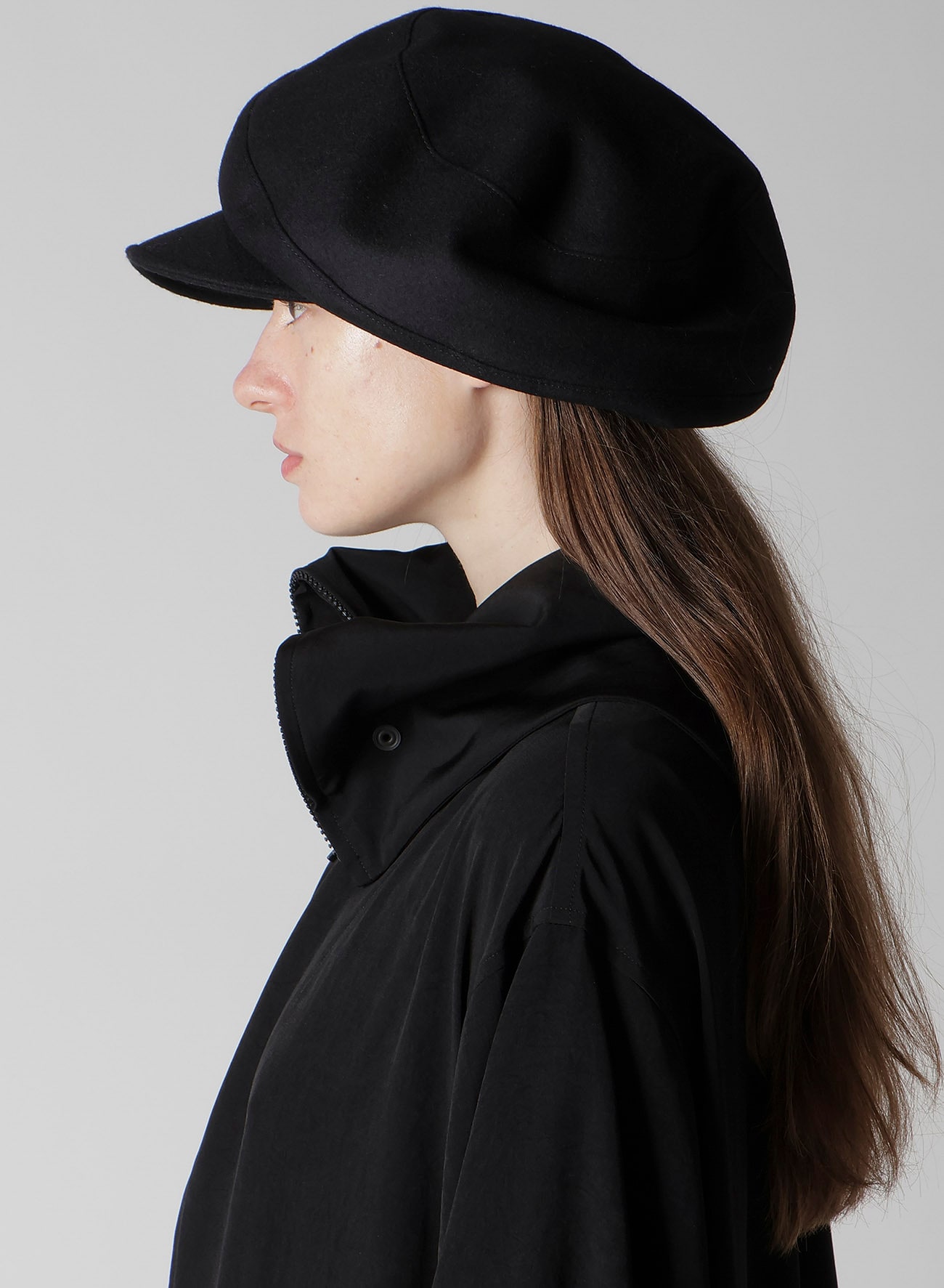 WOOL FLANNEL TOP CROWN CASQUETTE