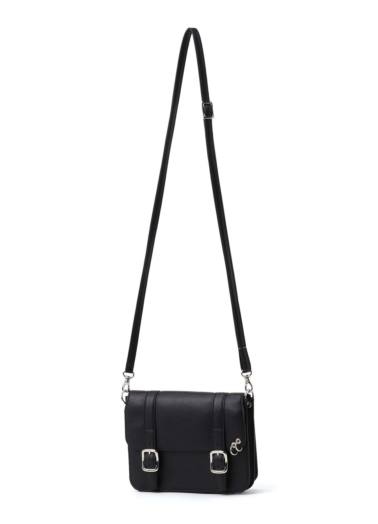 SHRINKED LEATHER FLAP MINI SHOULDER BAG