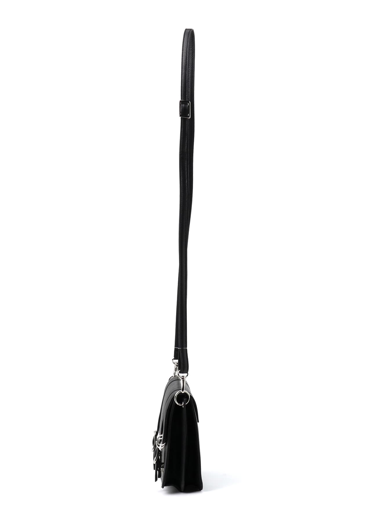 SHRINKED LEATHER FLAP MINI SHOULDER BAG