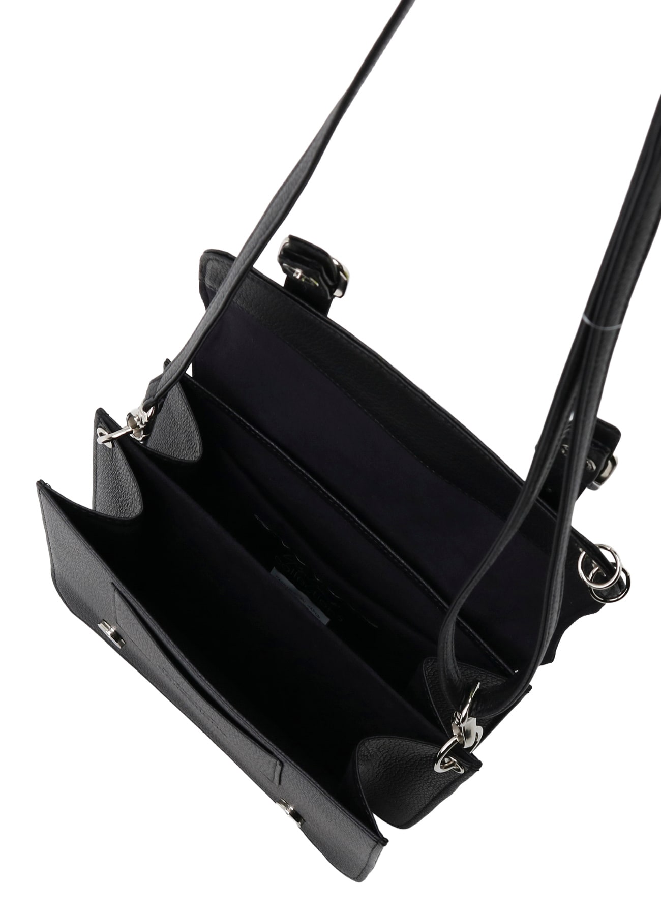 SHRINKED LEATHER FLAP MINI SHOULDER BAG