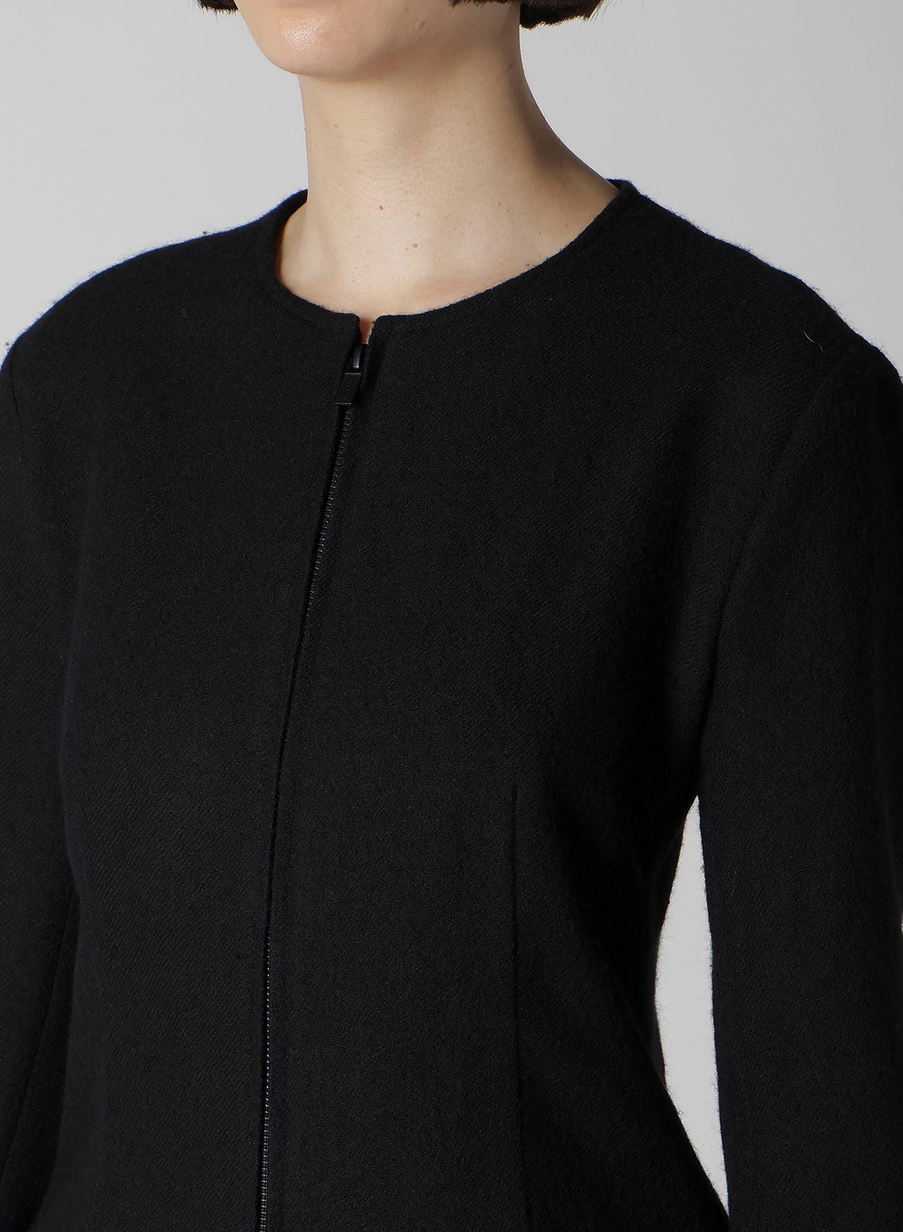 WOOL VIYELLA F ZIP SLIM JACKET