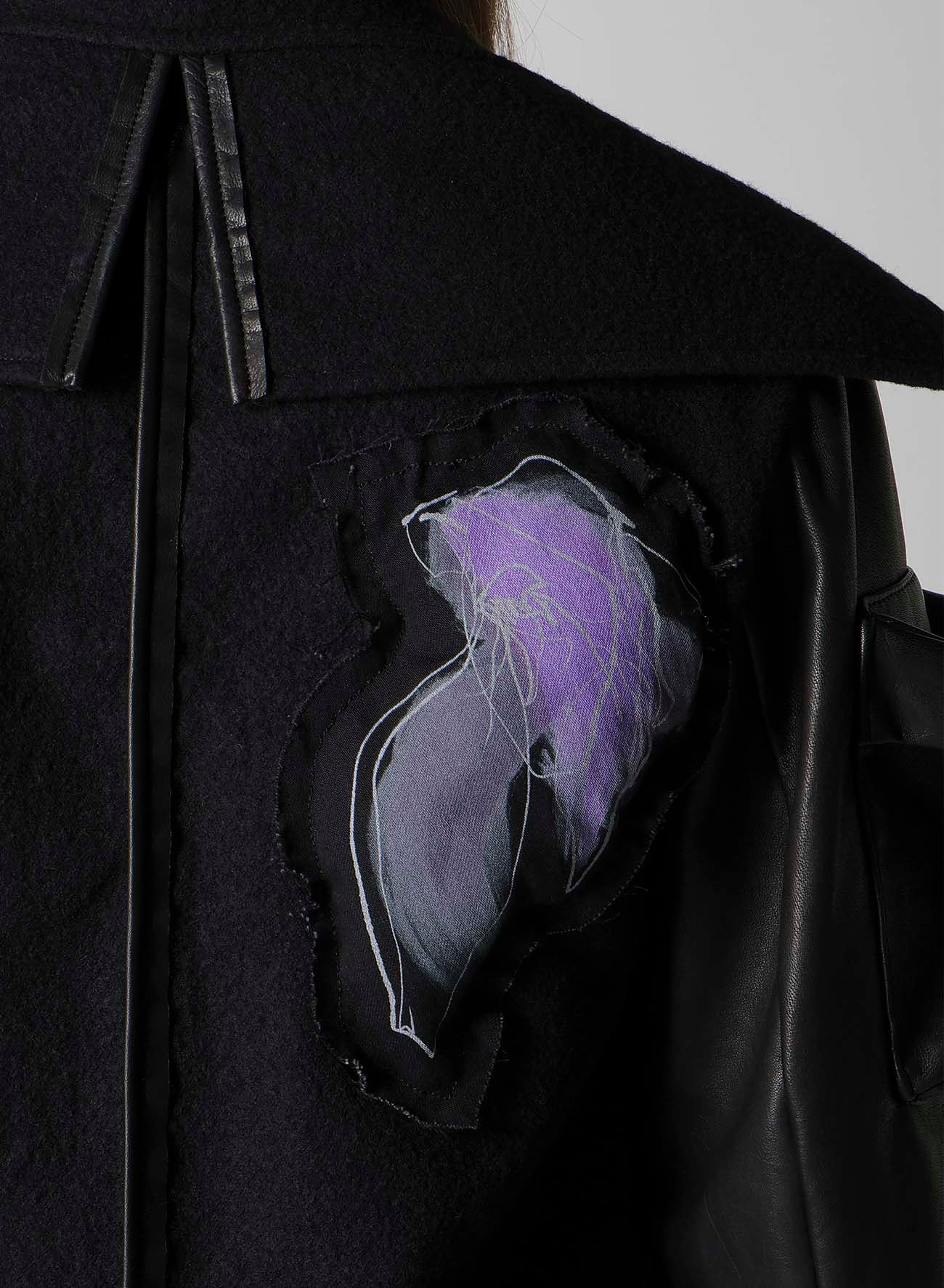 HORSE SUEDE RIBBED SLV SHORT JACKET