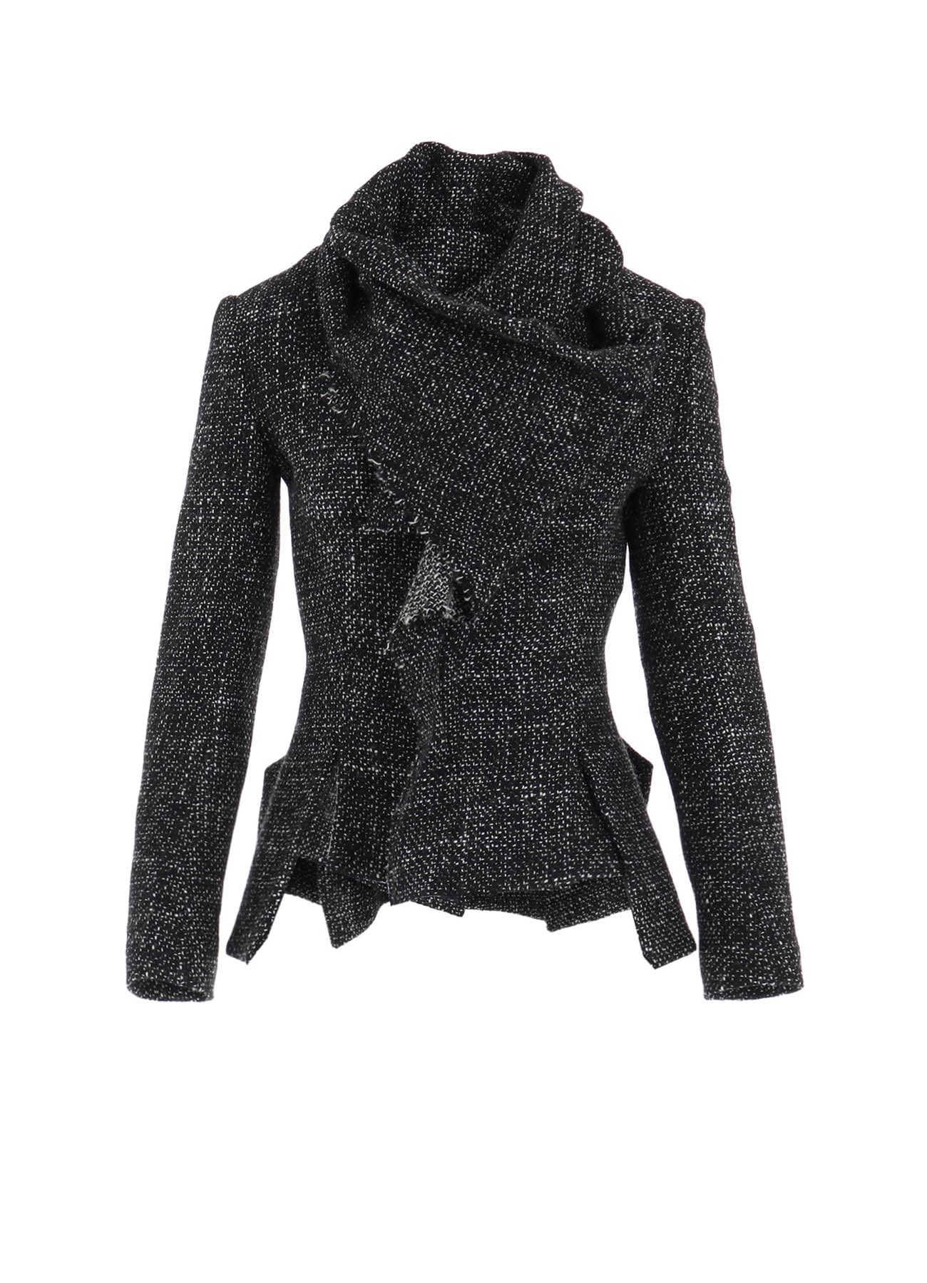 HANDMADE TWEED STOLE DETAIL JACKET