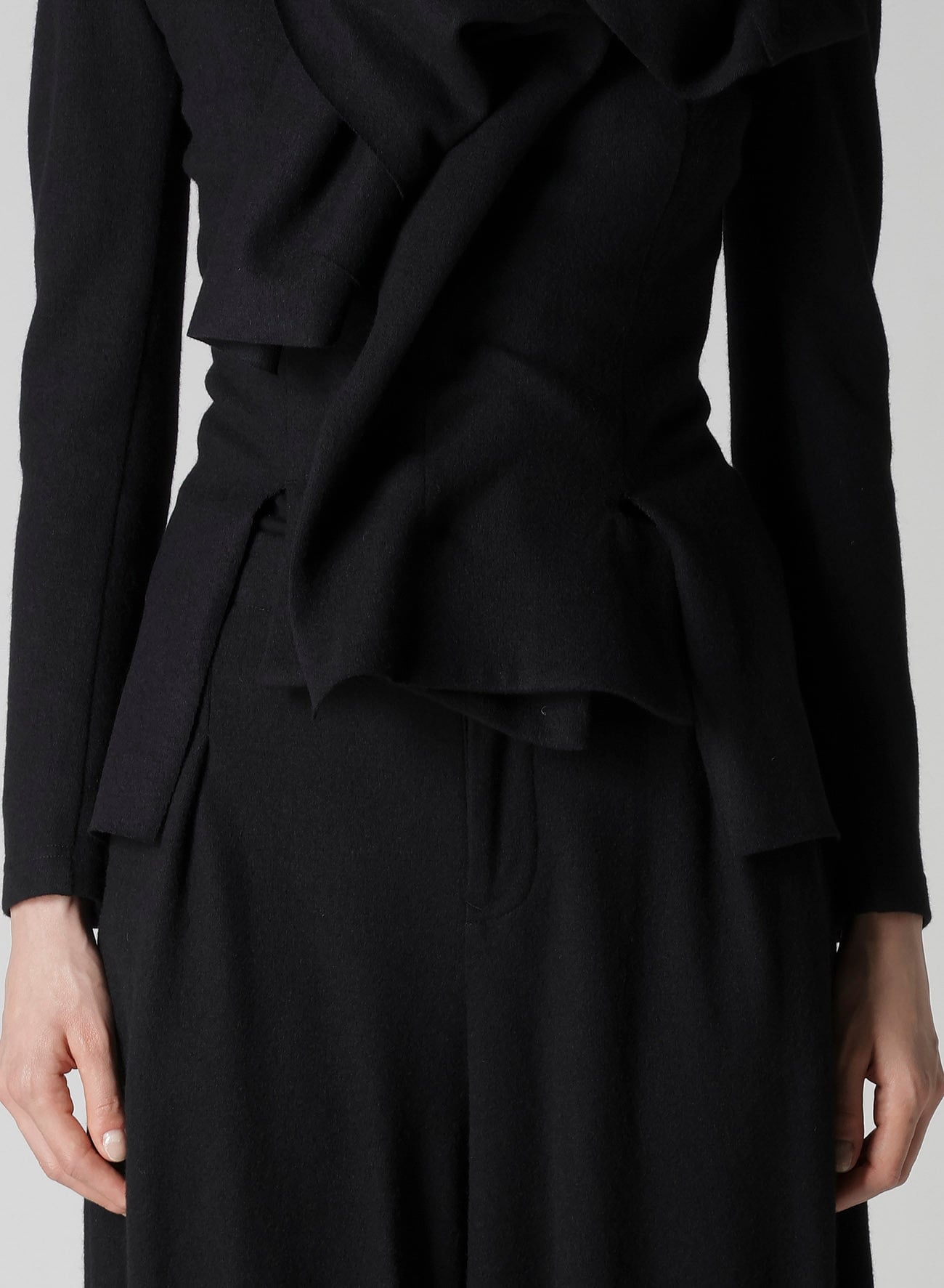 SOFT WOLLEN 1/14 STOLE DETAIL JACKET