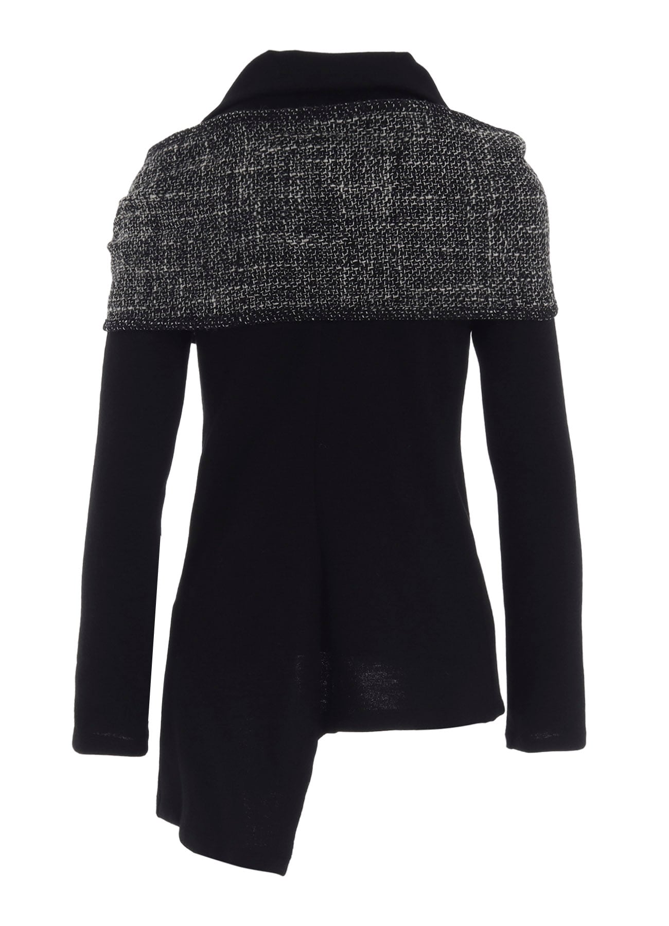 SOFT WOLLEN 1/14 FABRIC COMBI O COLLAR JACKET