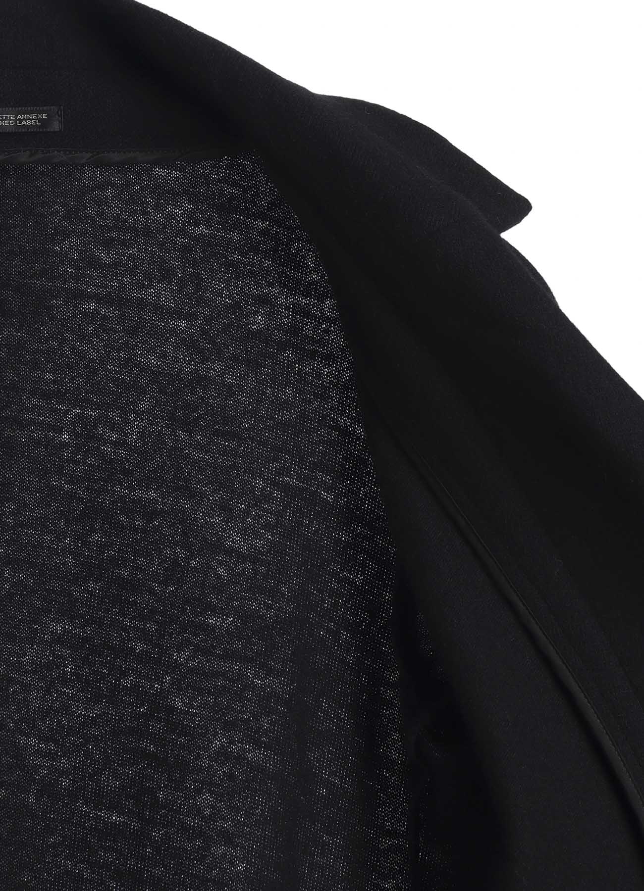 SOFT WOLLEN 1/14 FABRIC COMBI O COLLAR JACKET
