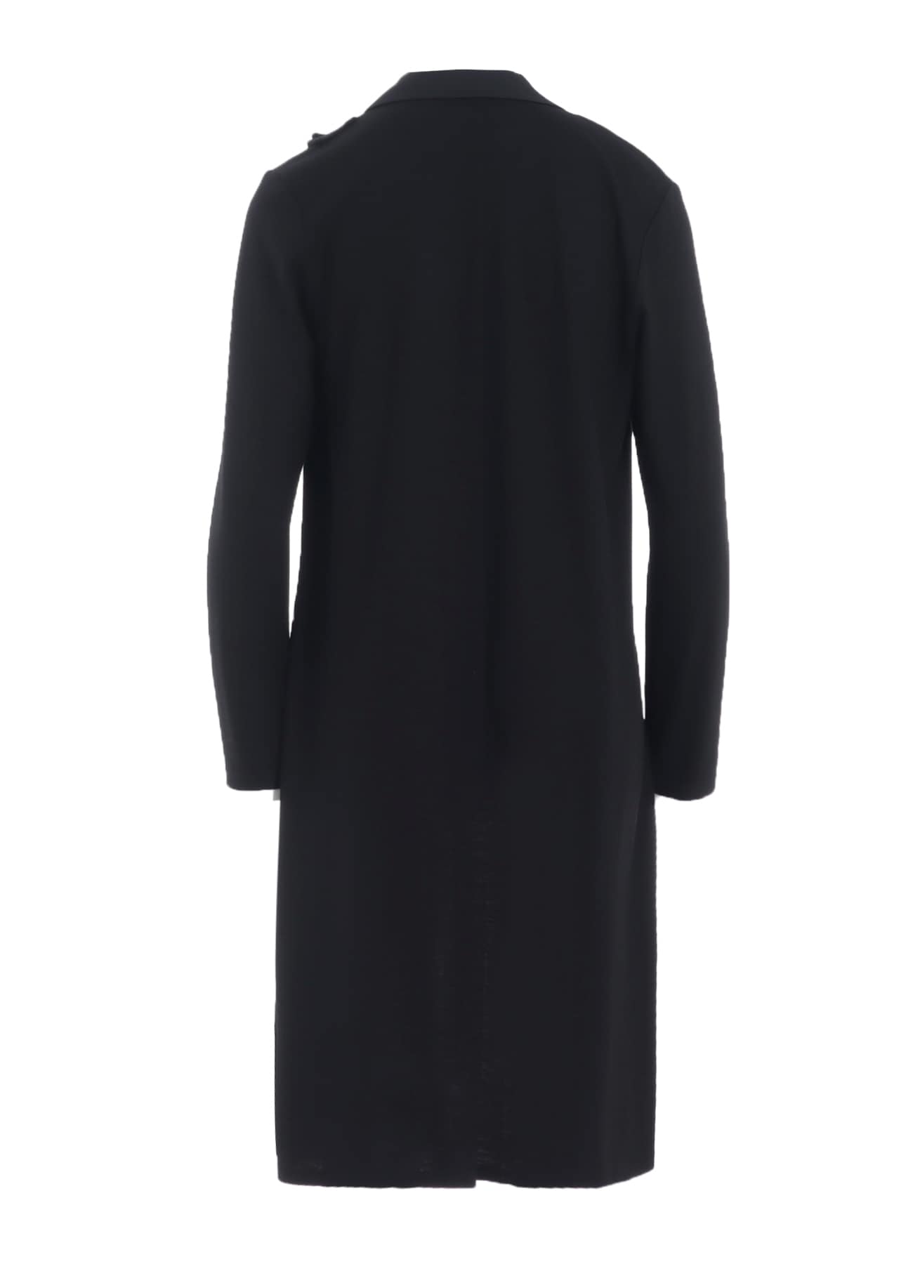 WASHABLE WOOL FABRIC COMBI LONG JACKET