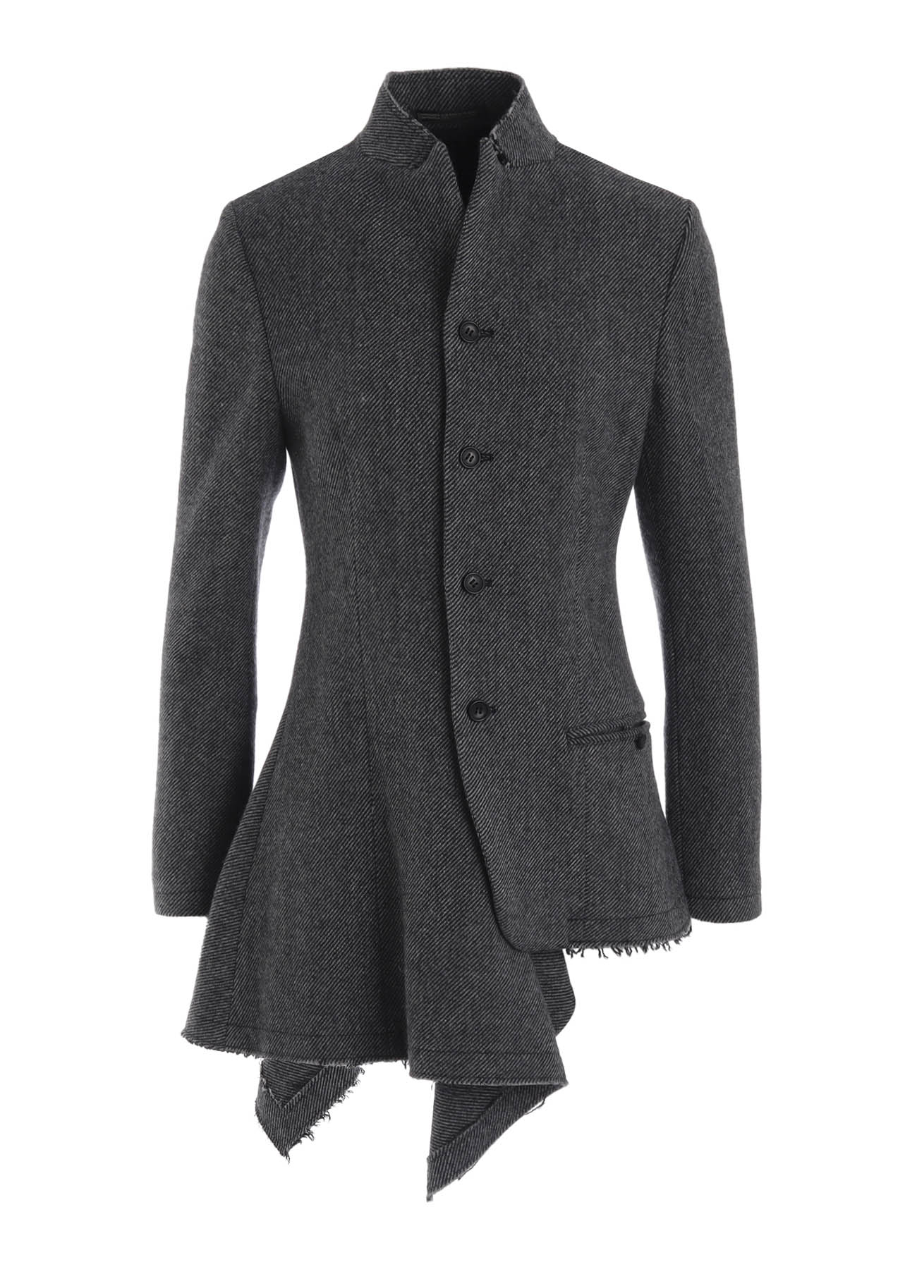 TWEED CLOTH R LONG STAND C JACKET