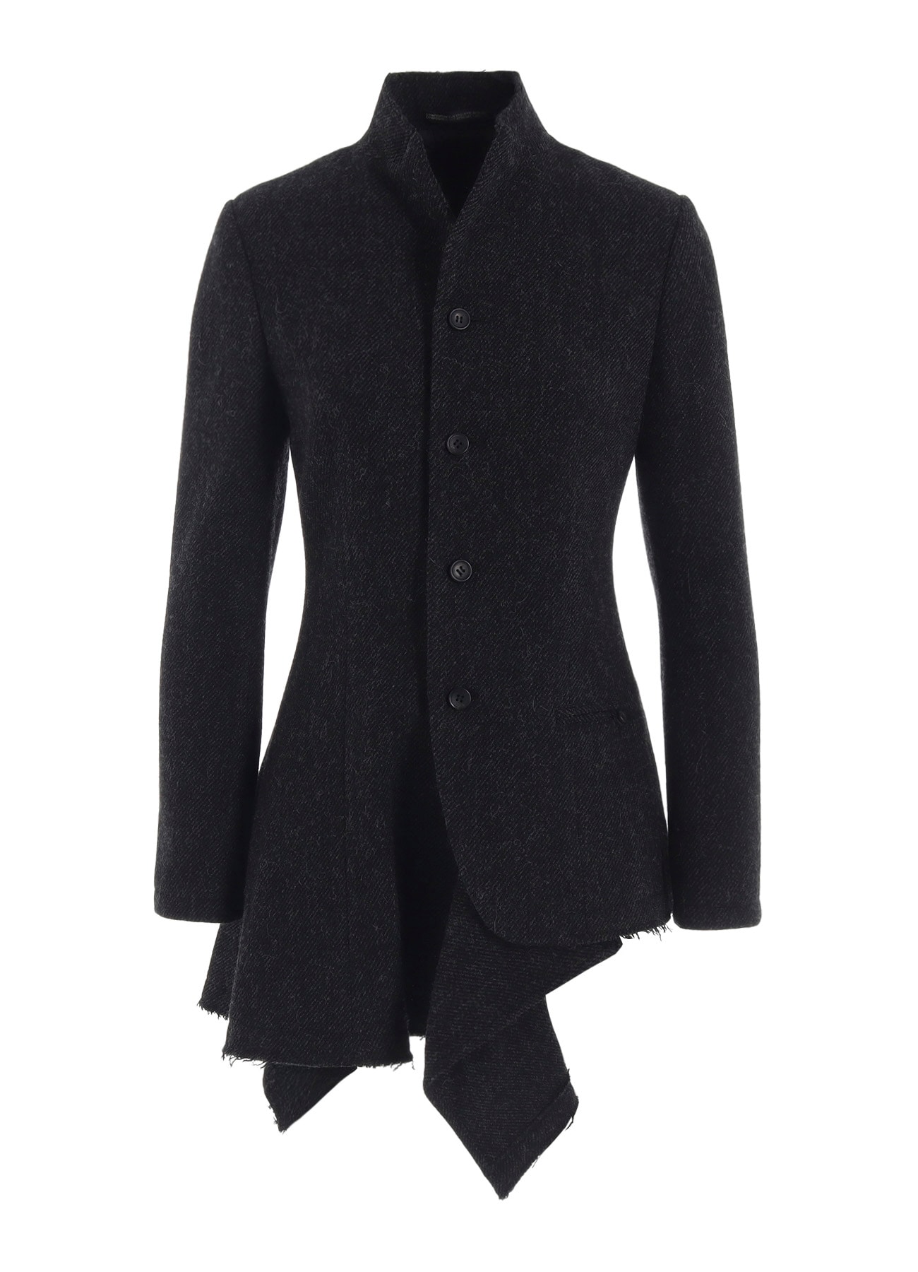TWEED CLOTH R LONG STAND C JACKET