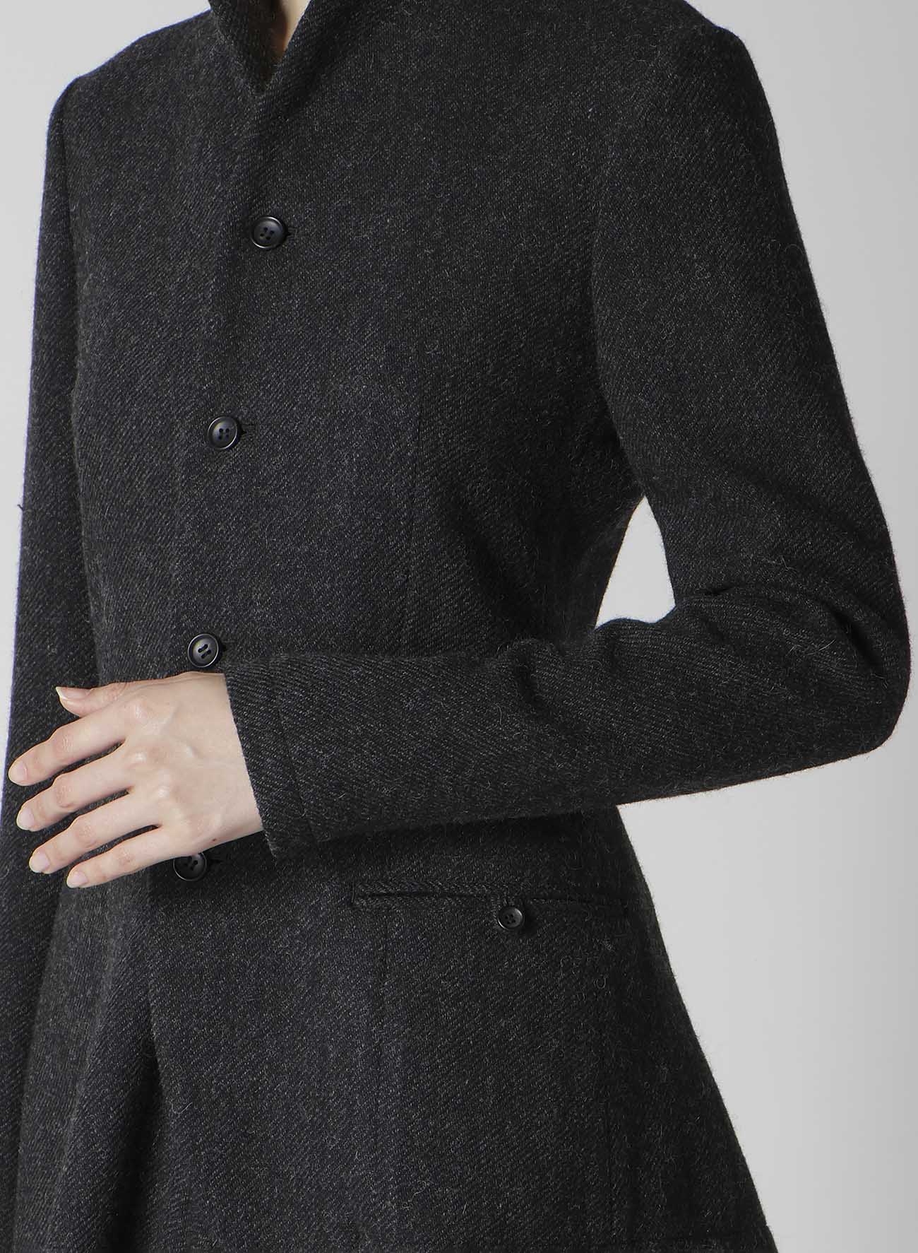 TWEED CLOTH R LONG STAND C JACKET