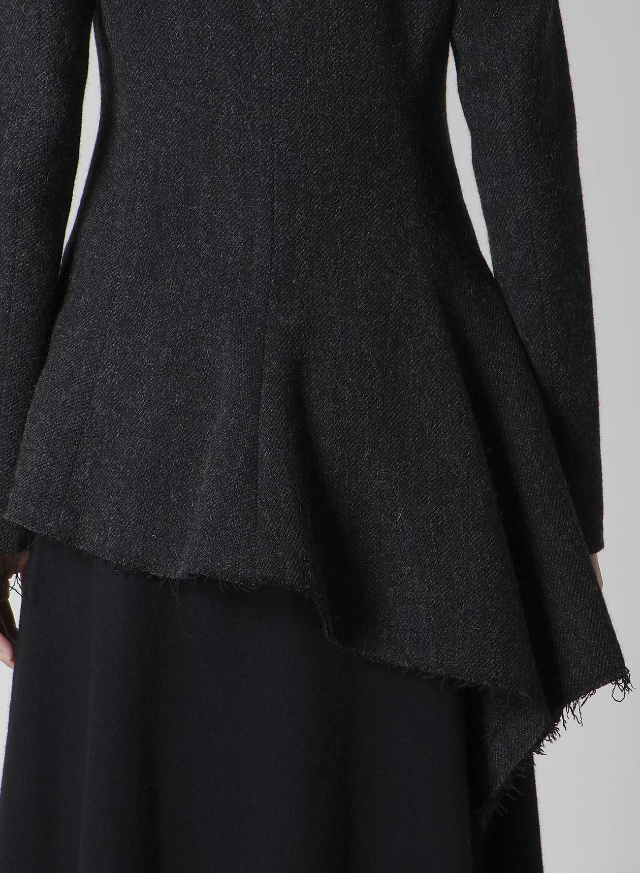 TWEED CLOTH R LONG STAND C JACKET