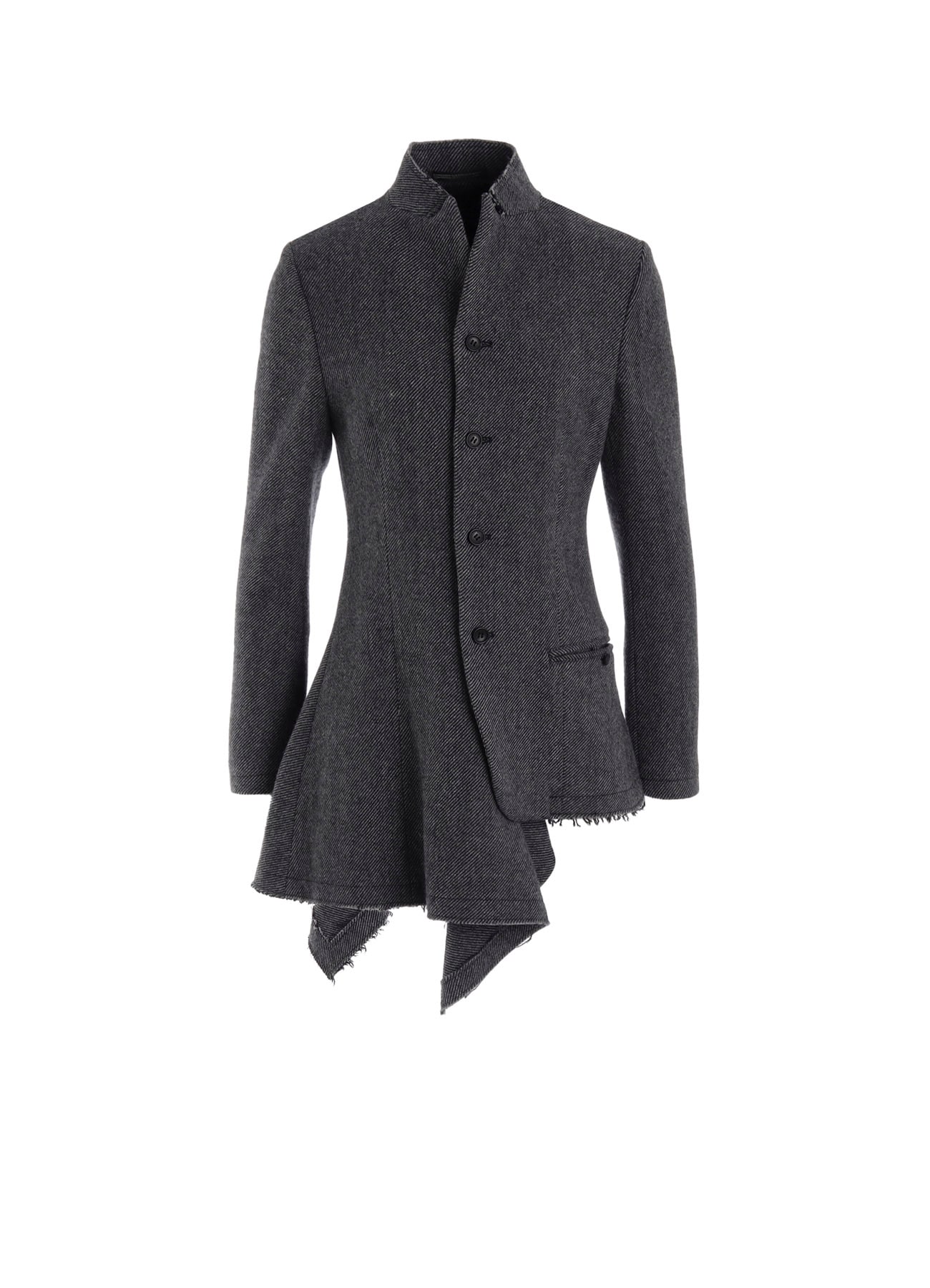 TWEED CLOTH R LONG STAND C JACKET