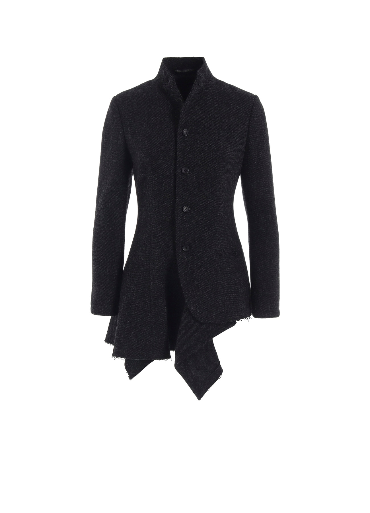 TWEED CLOTH R LONG STAND C JACKET