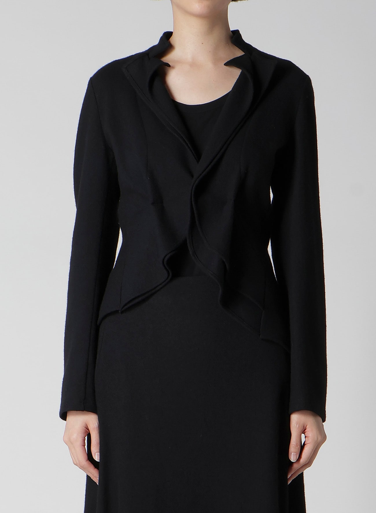 SOFT WOLLEN 1/14 TUCK D SHORT JACKET