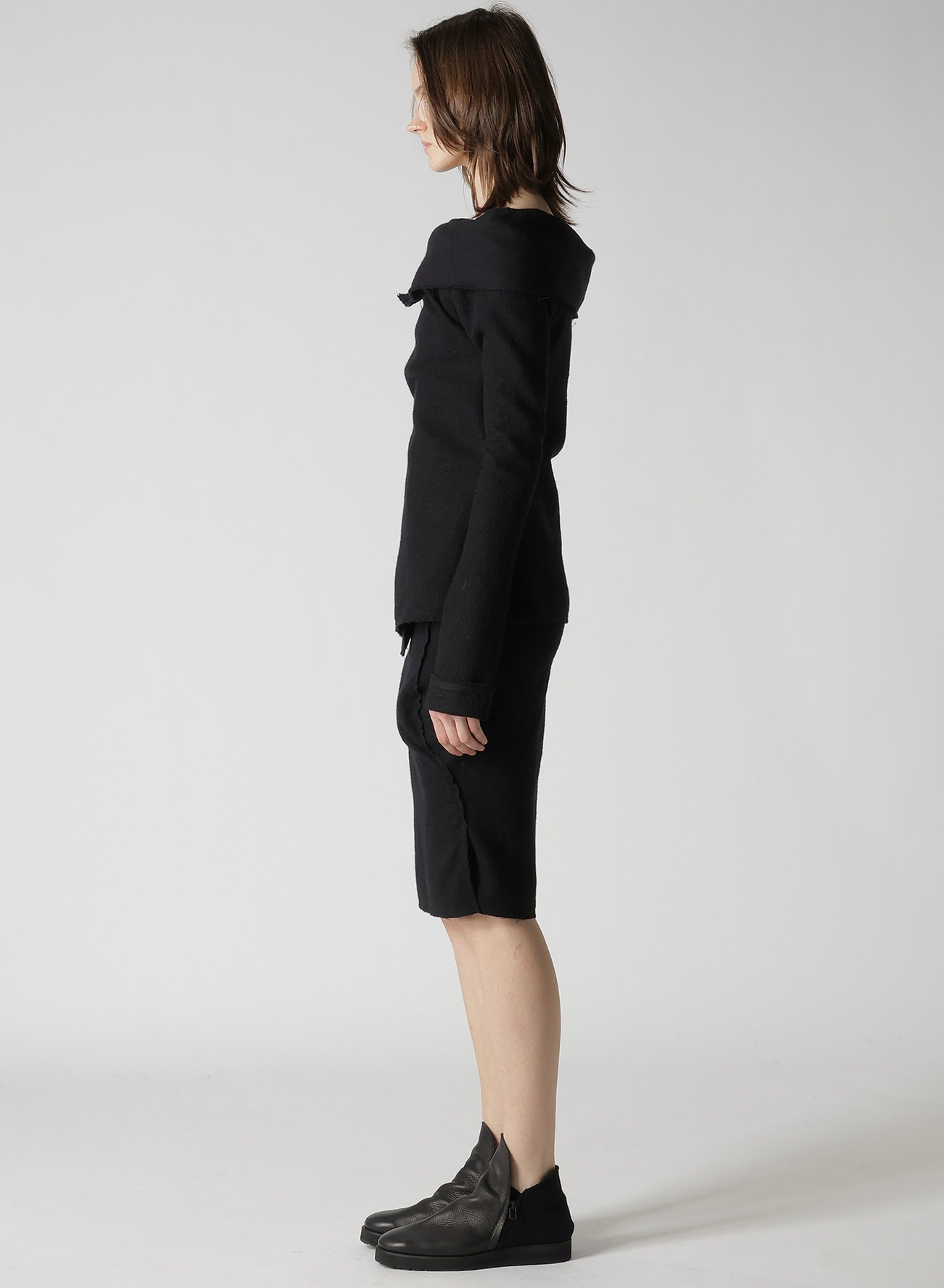 SHRINKED WOOL SERGE TULIP JACKET