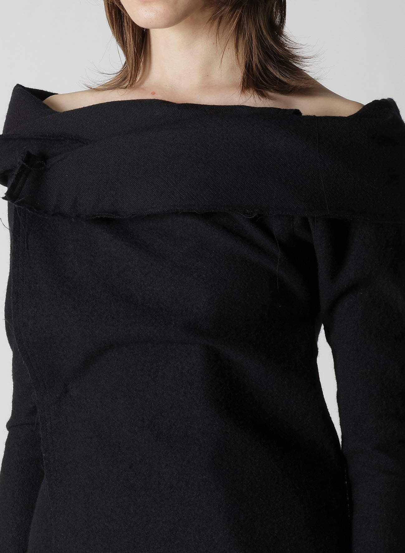 SHRINKED WOOL SERGE TULIP JACKET