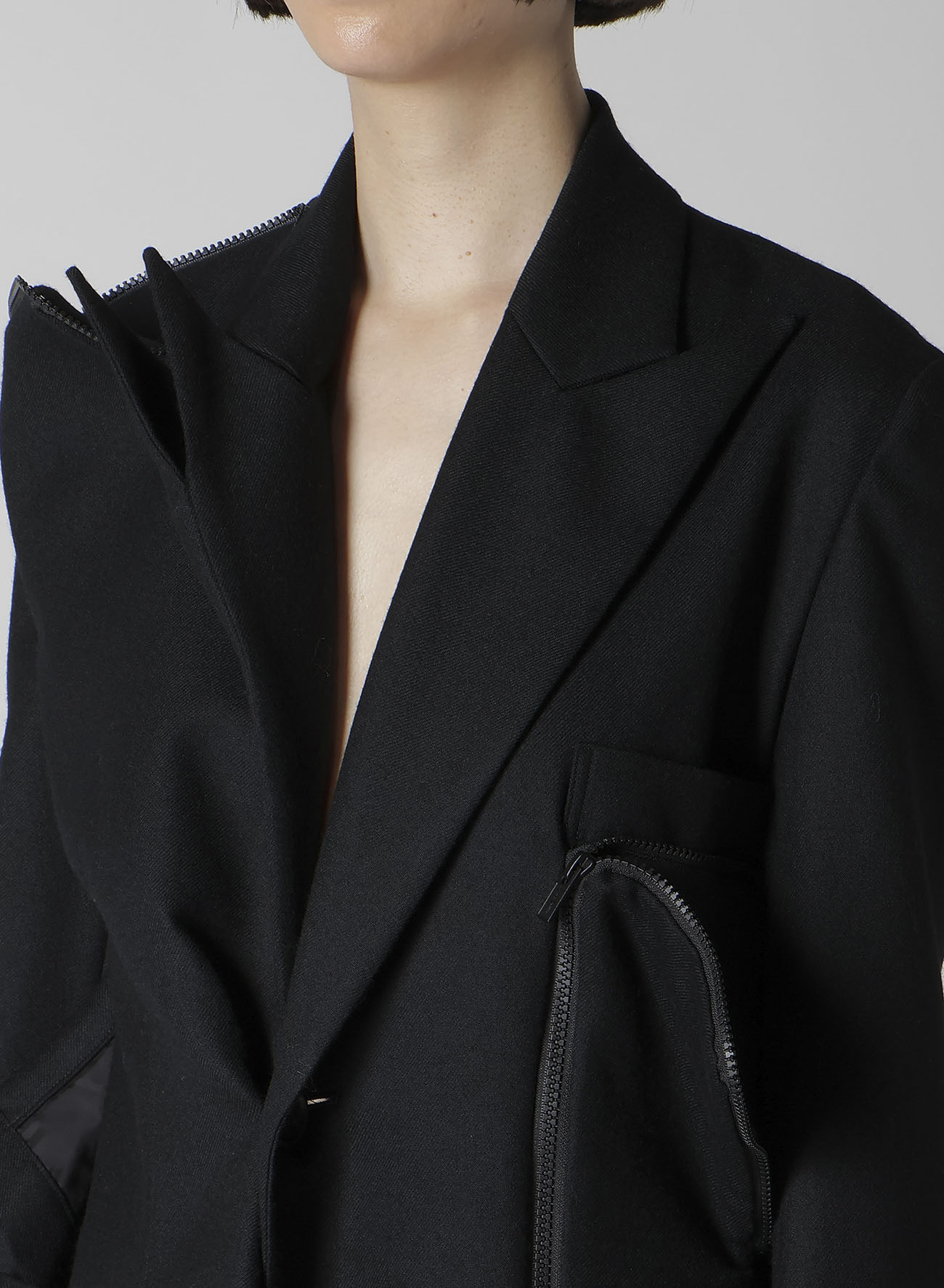 W/SAXONY  ZIP DETAIL JACKET