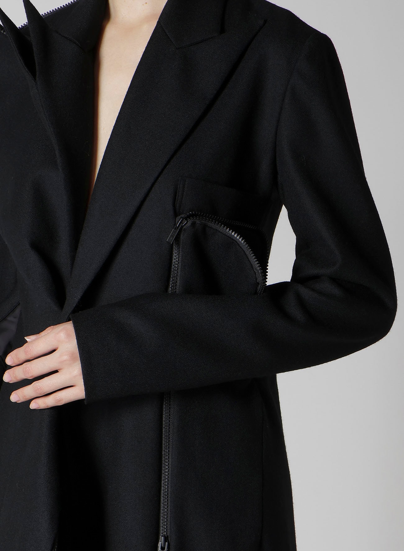 W/SAXONY  ZIP DETAIL JACKET