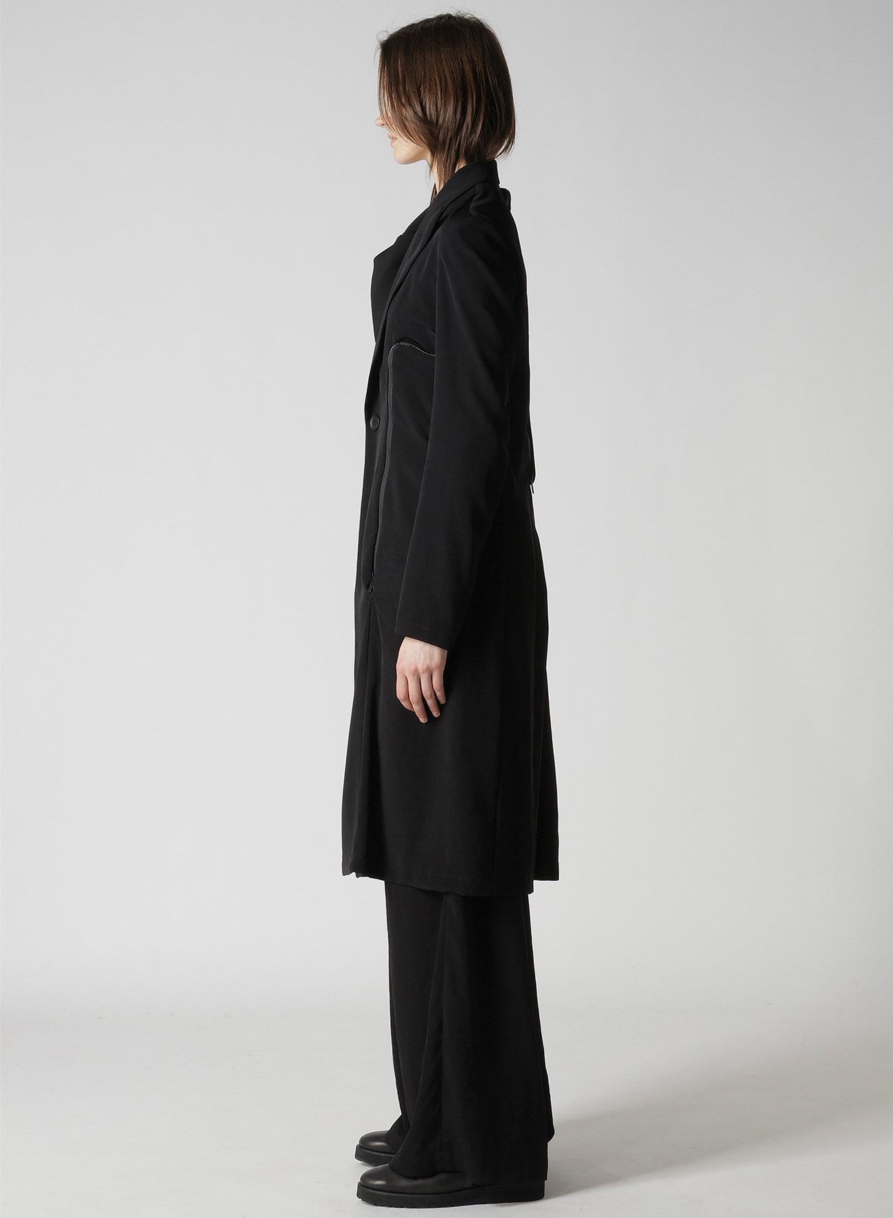 TA/PE CREPE DE CHINE ZIP DETAIL JACKET