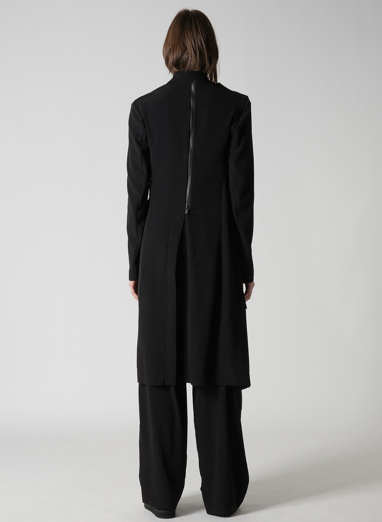 TA/PE CREPE DE CHINE ZIP DETAIL JACKET