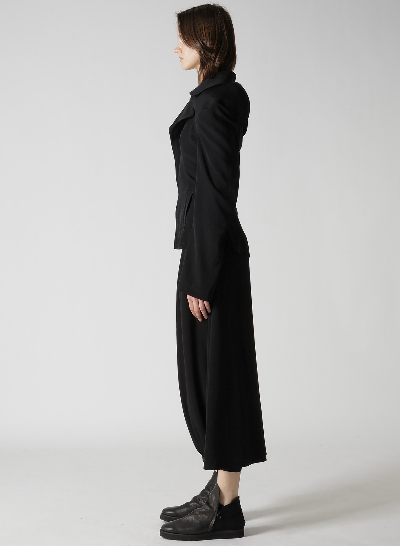 TA/PE CREPE DE CHINE O SHOULDER JACKET