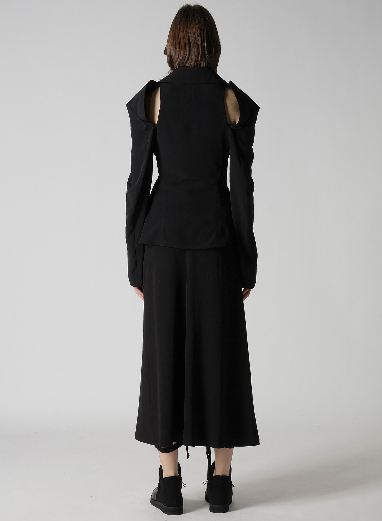 TA/PE CREPE DE CHINE O SHOULDER JACKET