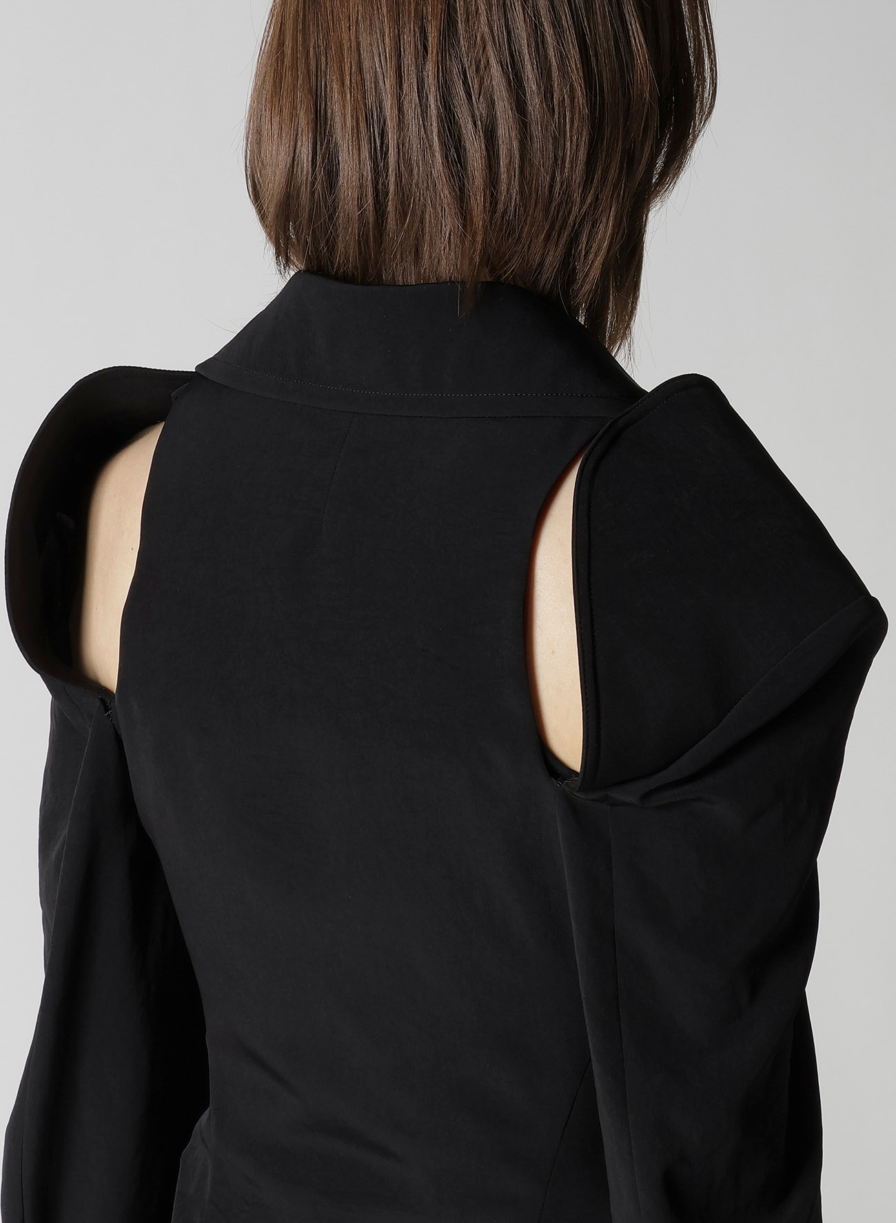 TA/PE CREPE DE CHINE O SHOULDER JACKET