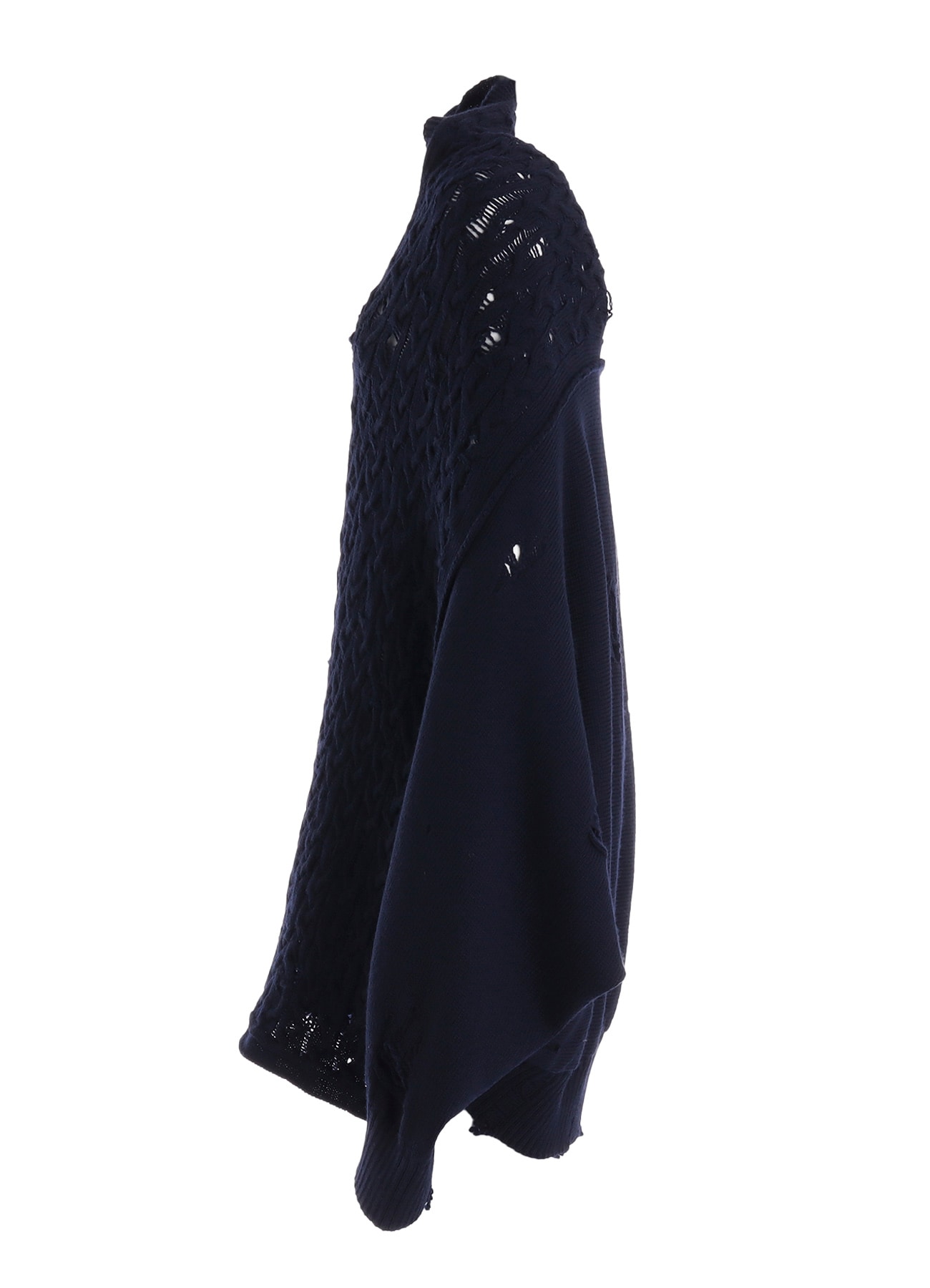 5G1P COMBINATION PATTERN DAMAGED DETAIL CARDIGAN