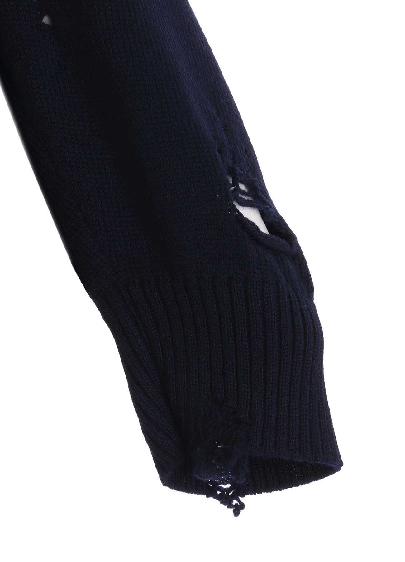 5G1P COMBINATION PATTERN DAMAGED DETAIL CARDIGAN