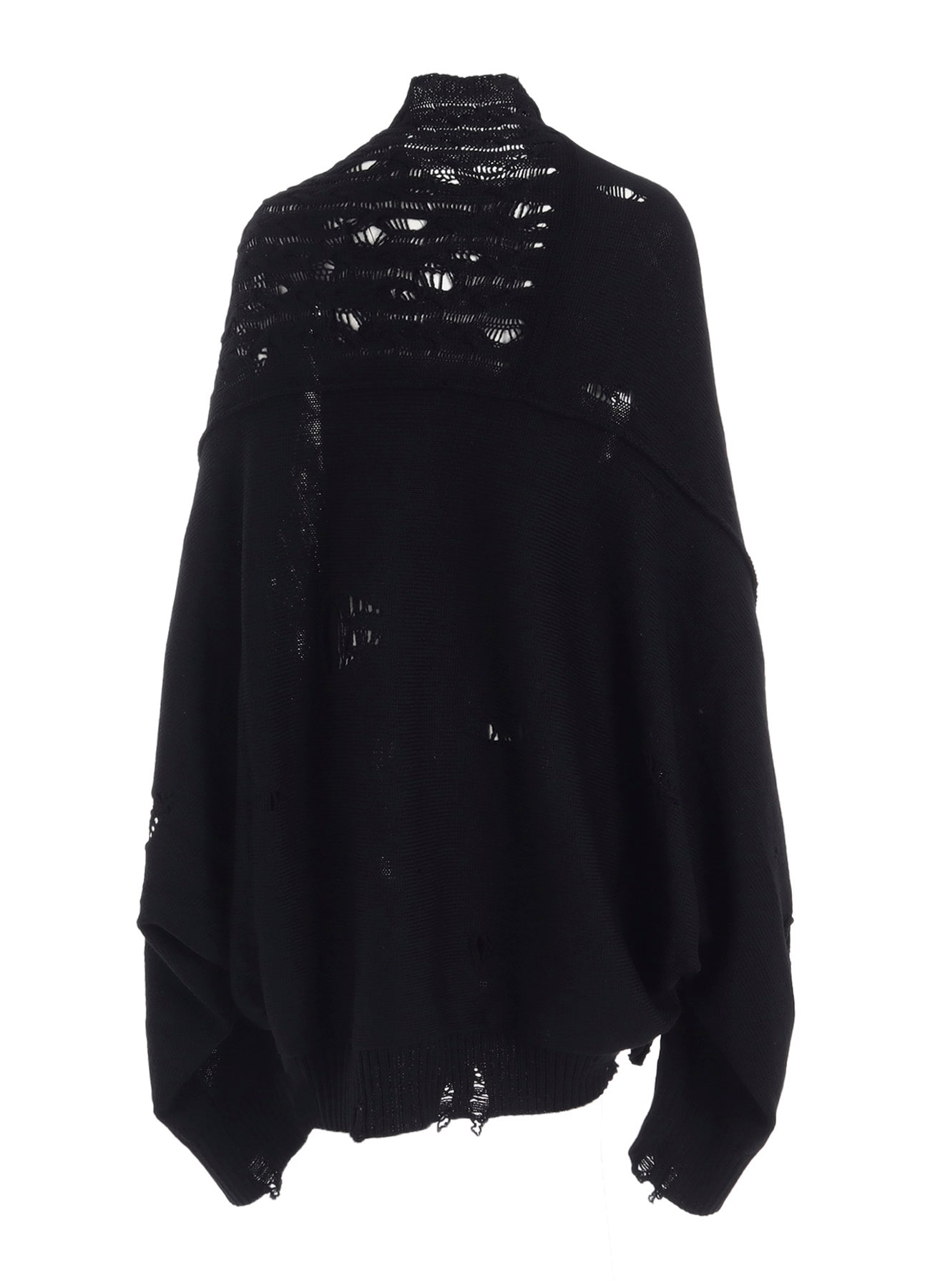 5G1P COMBINATION PATTERN DAMAGED DETAIL CARDIGAN