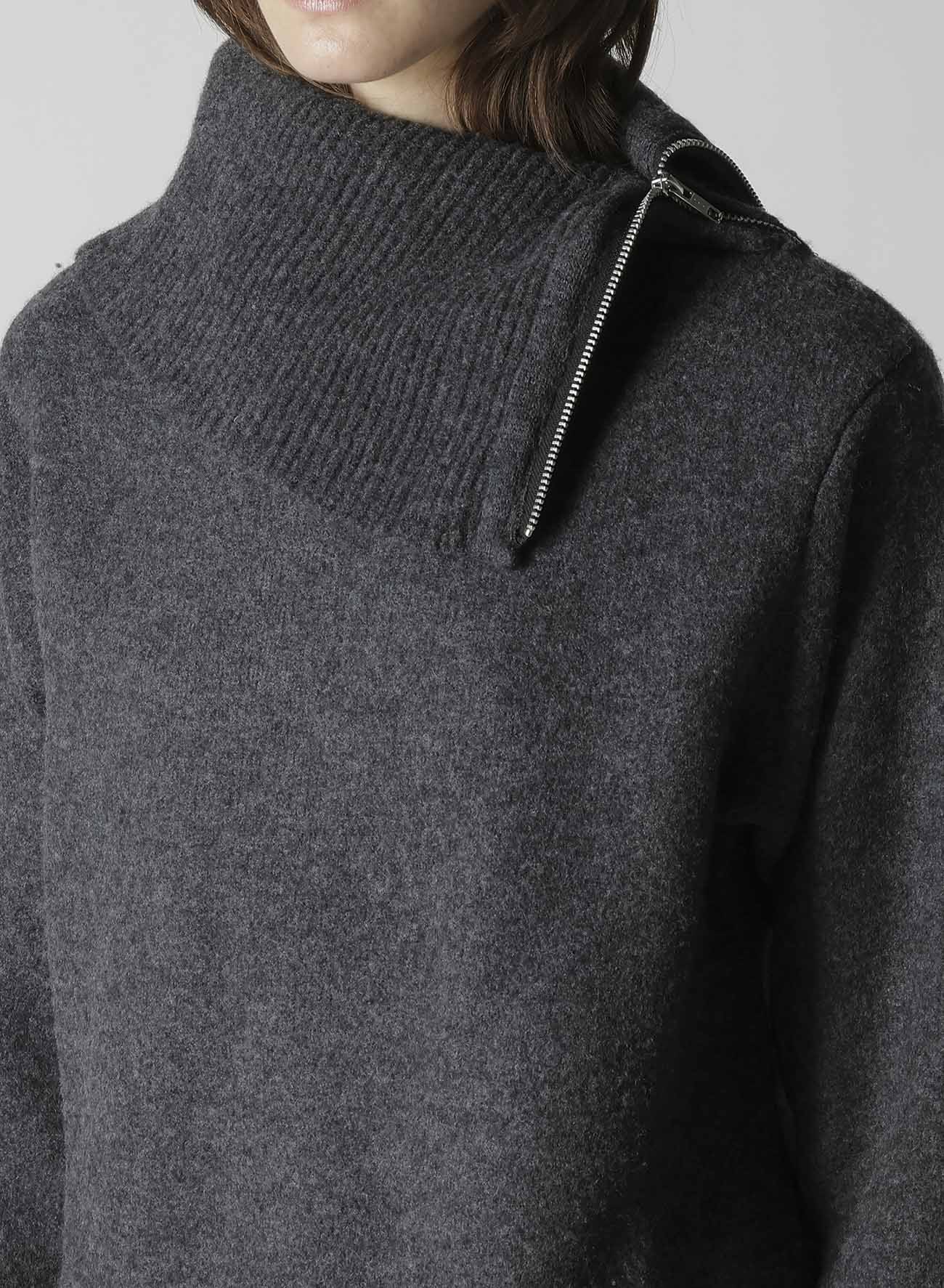 5G3P PLAIN STITCH 1x1 RIB BIG HIGH NECK PO