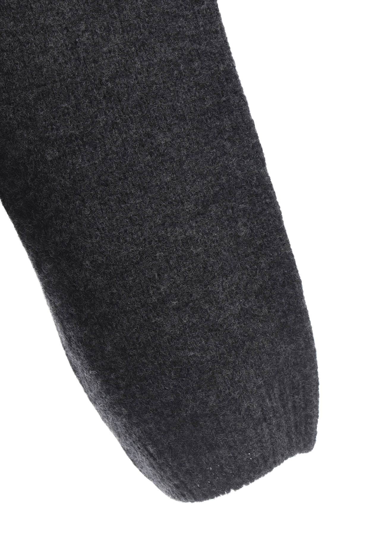 5G3P PLAIN STITCH 1x1 RIB BIG HIGH NECK ZIP CARDIGAN