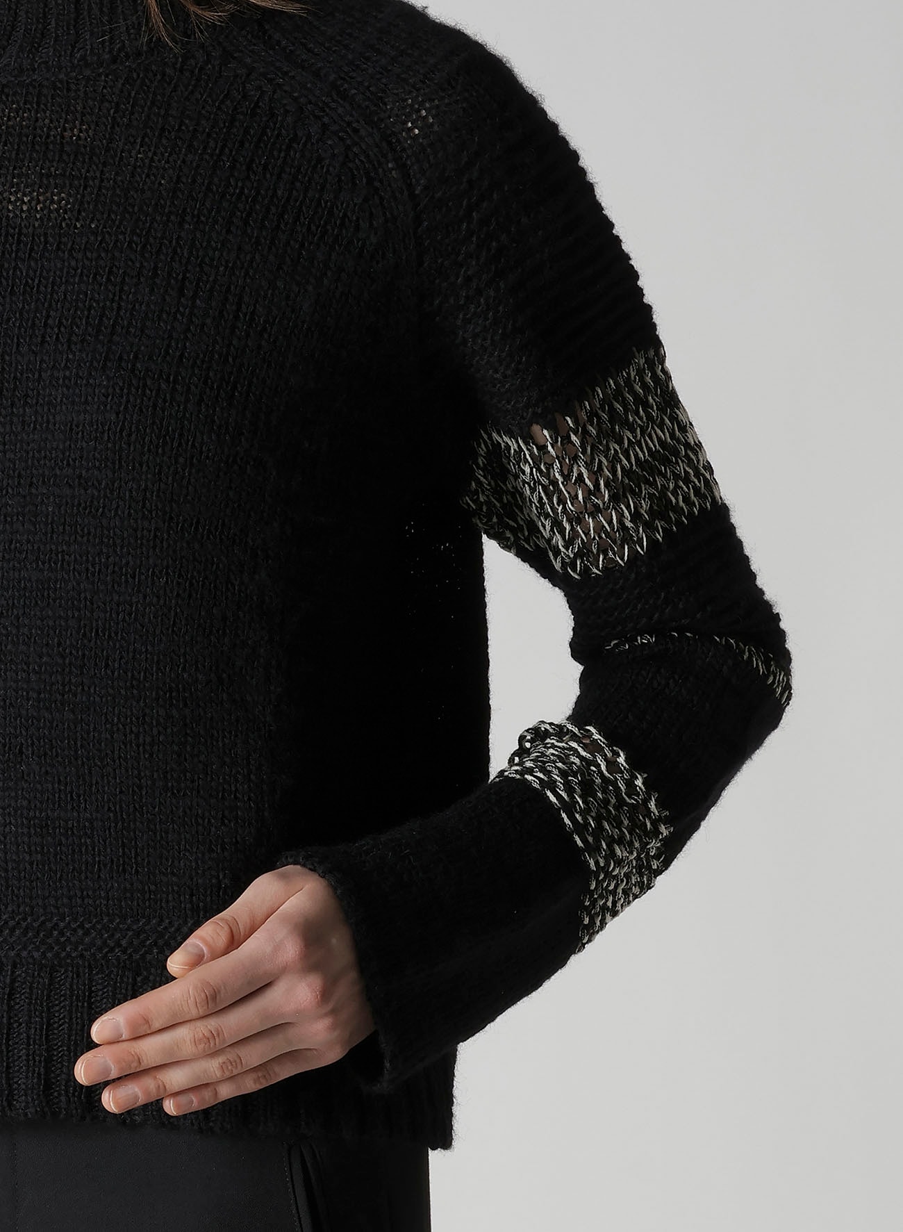 PLAIN STITCH COLOR COMBI ROUND NECK PO